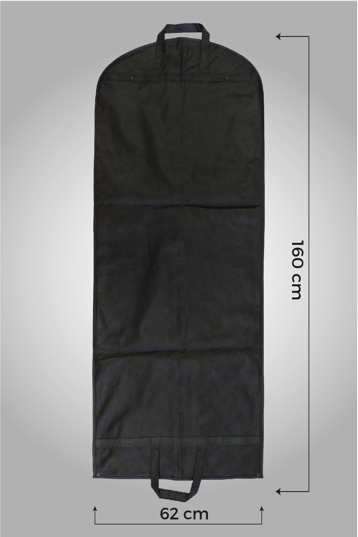 Kulplu Çıtçıtlı Siyah Gamboç Abiye - Gelinlik - Elbise Kılıfı 62 x 160cm. 5 Adet