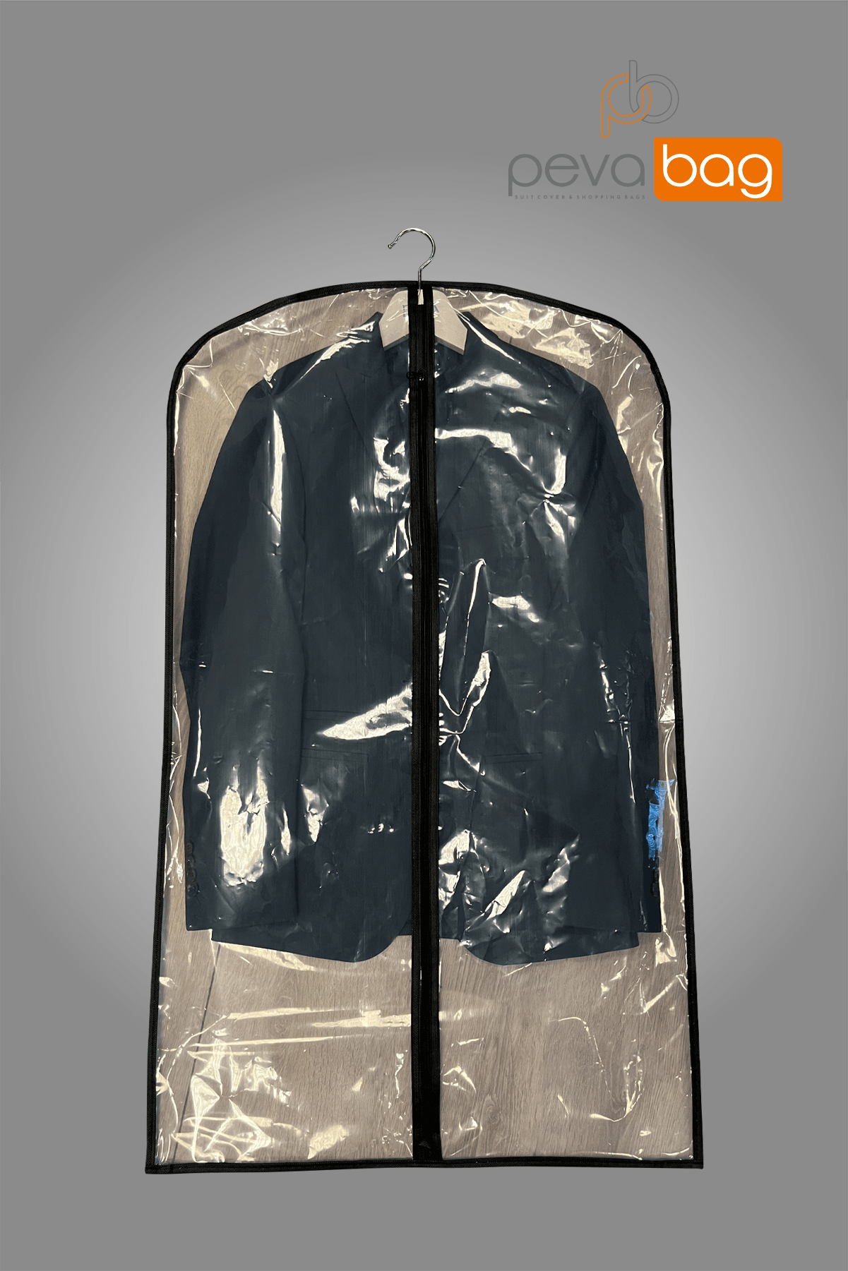 Şeffaf Takım Elbise Kılıfı (gamboç) 5 Adet / 62x102 Cm  - SİYAH