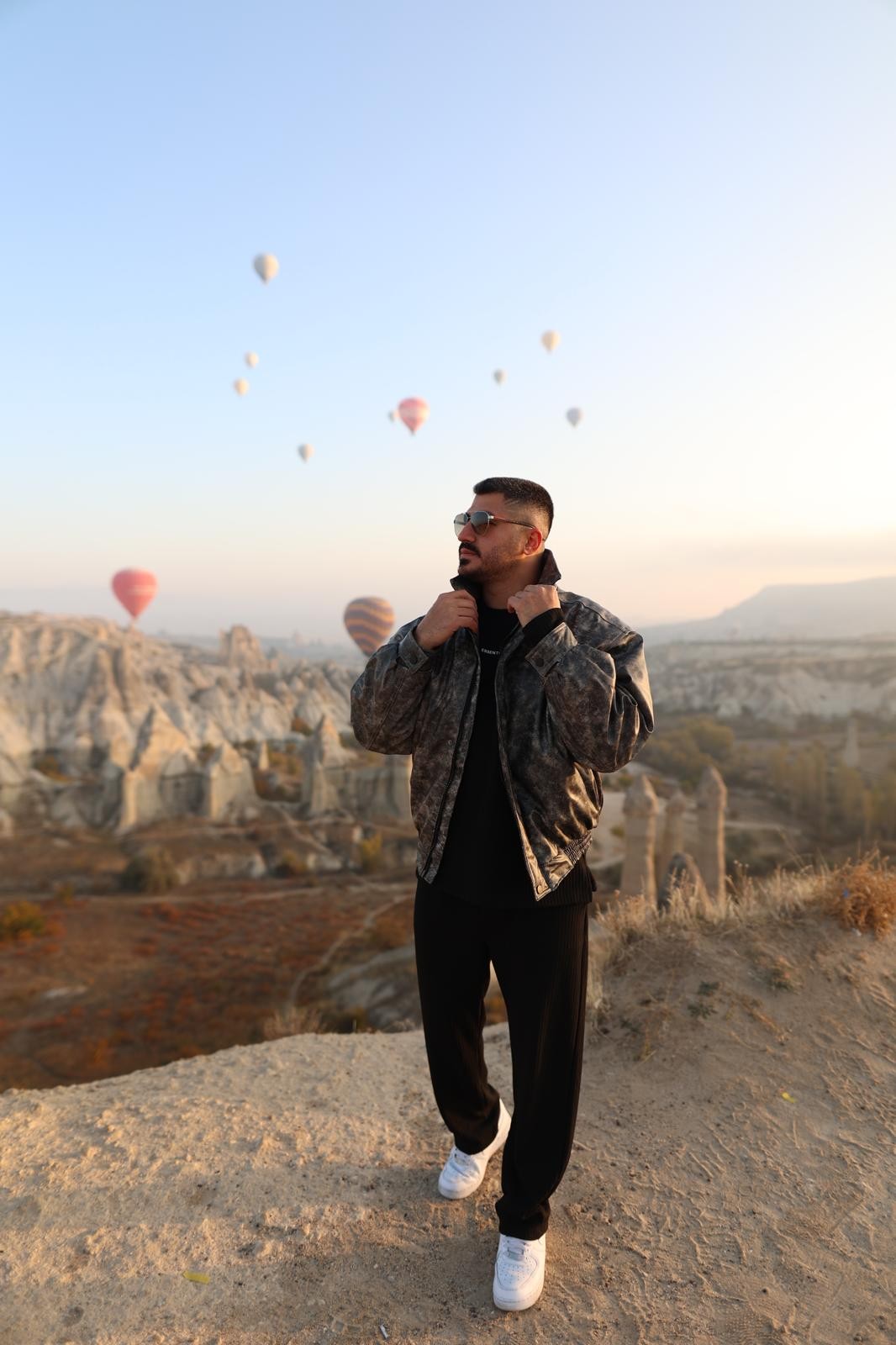 İçi Dolu Kışlık Bomber Deri Ceket - Haki