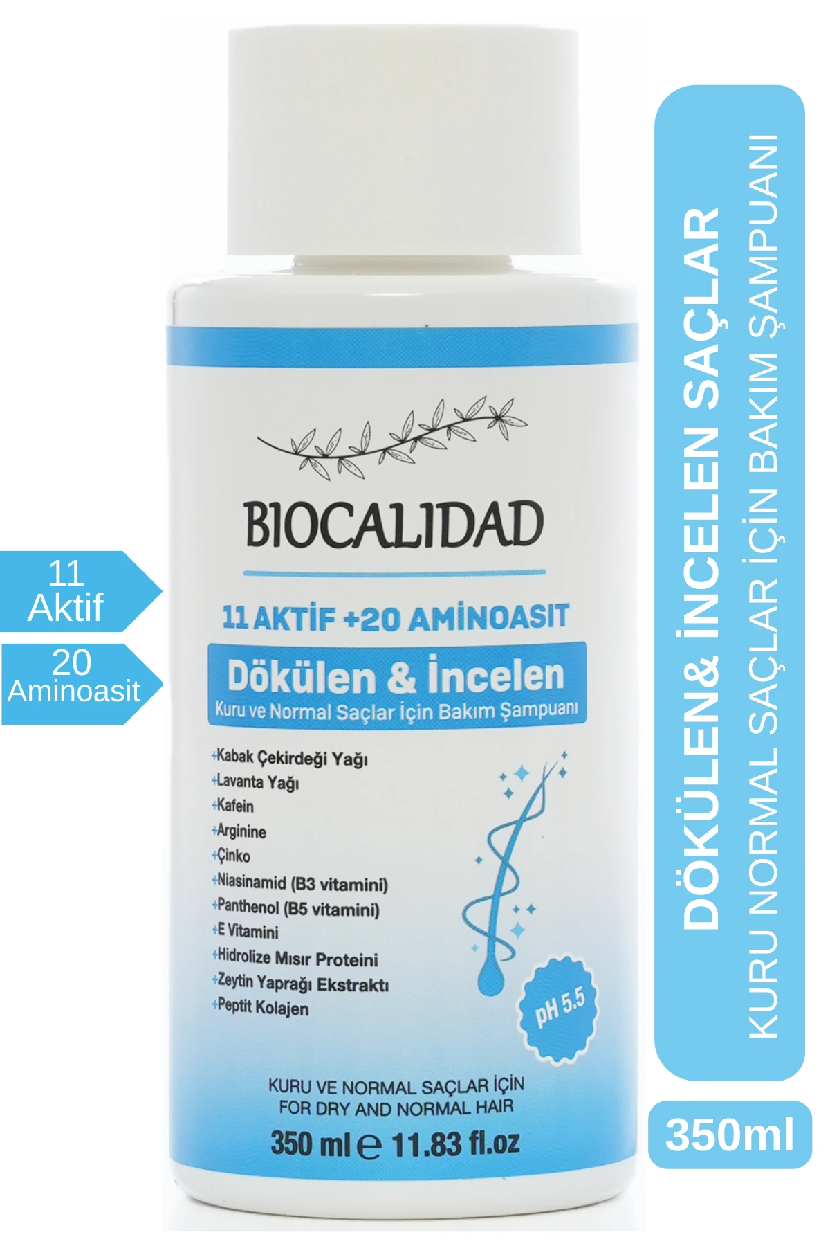 Kuru ve Normal Saçlar İçin Dökülme & İncelme Karşıtı Şampuan - 350ml