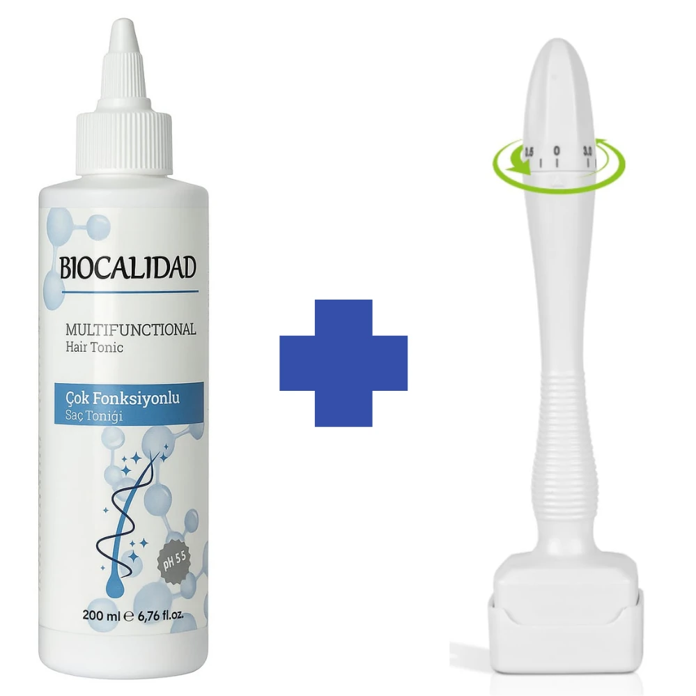 Saç Bakım Seti (Saç Toniği 200ml + Dermastamp)