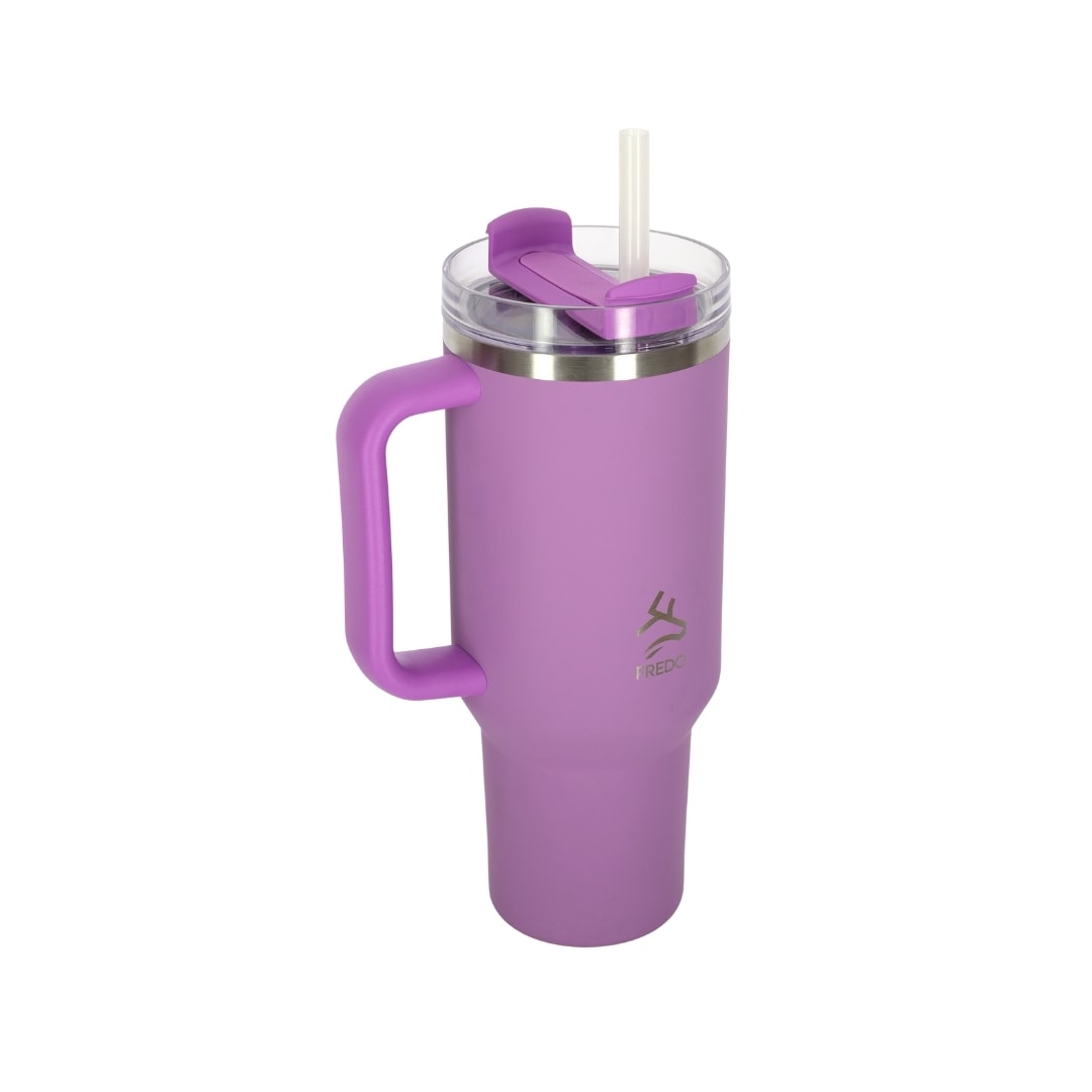 Sip Voyage Lila Paslanmaz Çelik Pipetli Termos Bardak 900ml