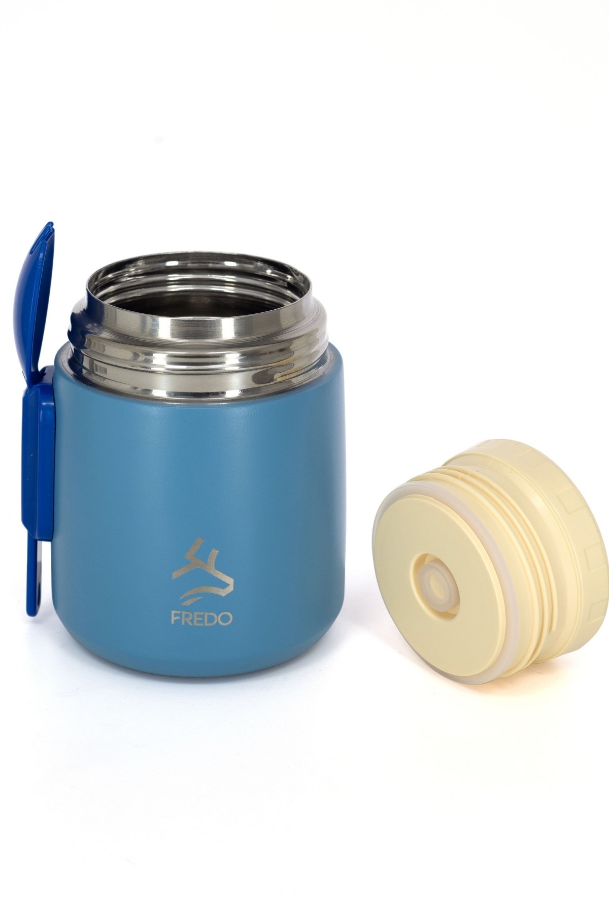 Duo Dine Bebek Mavi Mama Kabı & Yemek Saklama Termosu, Mug - 8 Saat Sıcak, 12 Saat Soğuk Tutma 500 ml