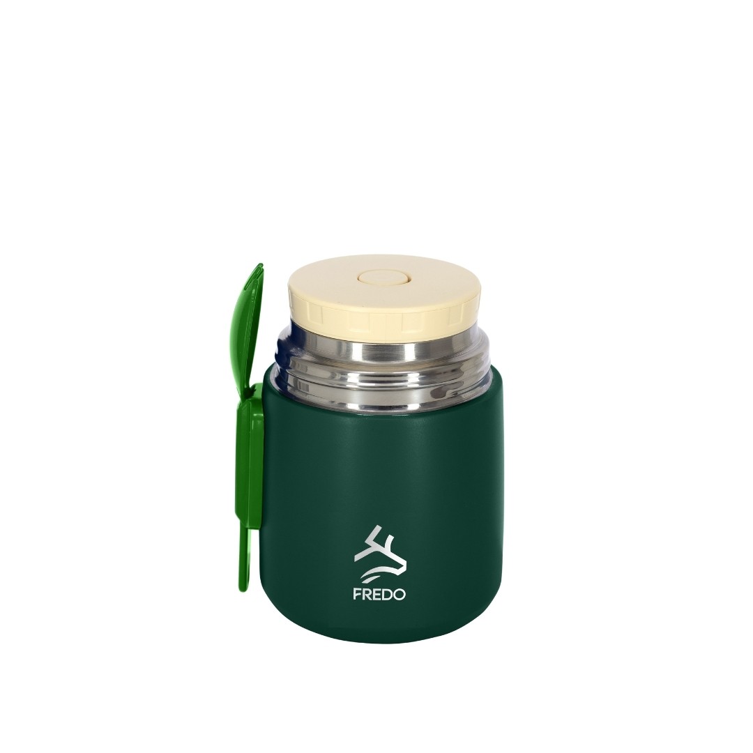 Duo Dine Bebek Koyu Yeşil Mama Kabı & Yemek Saklama Termosu, Mug - 8 Saat Sıcak, 12 Saat Soğuk Tutma 500 ml