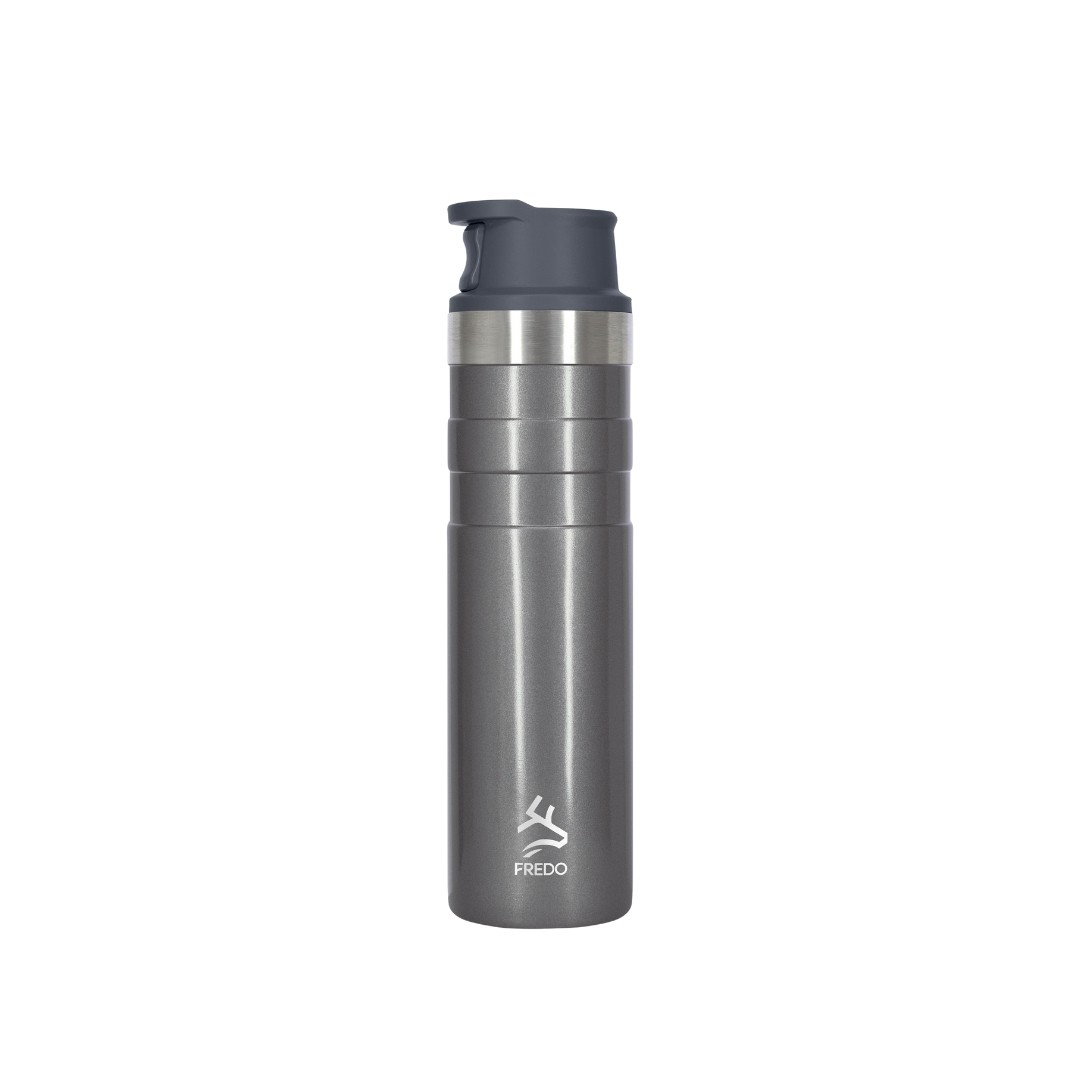 Comfort Therm Paslanmaz Çelik Metalik Gri Termos Bardak, Mug 600ml