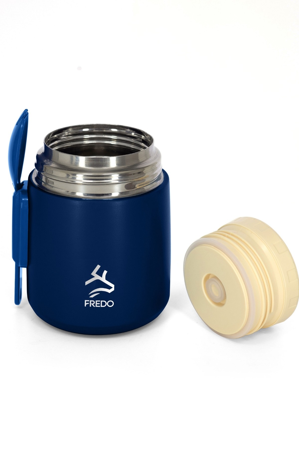 Duo Dine Bebek Açık Lacivert Mama Kabı & Yemek Saklama Termosu, Mug - 8 Saat Sıcak, 12 Saat Soğuk Tutma 500 ml