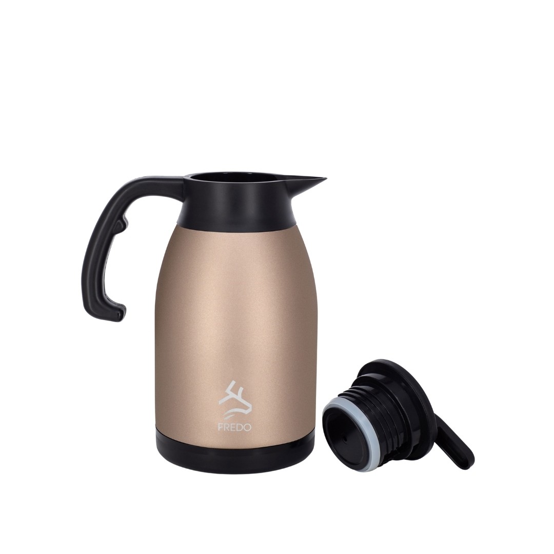Big Therm 2 Lt Paslanmaz Çelik Rose Gold Çay Termosu, 24 Saat Soğuk, 12 Saat Sıcak Tutma
