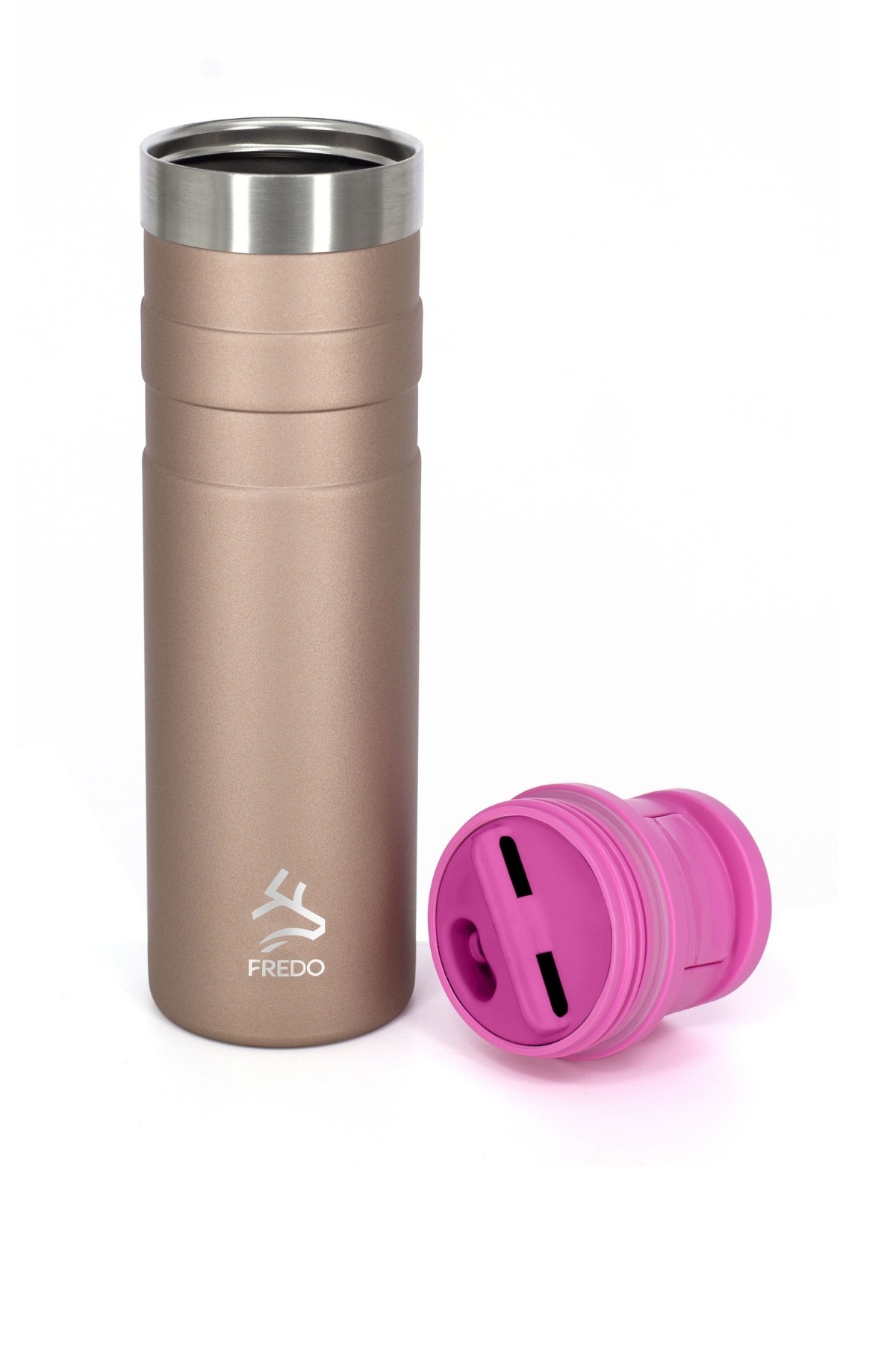 Comfort Therm Paslanmaz Çelik Rose Gold Termos Bardak, Mug 600ml