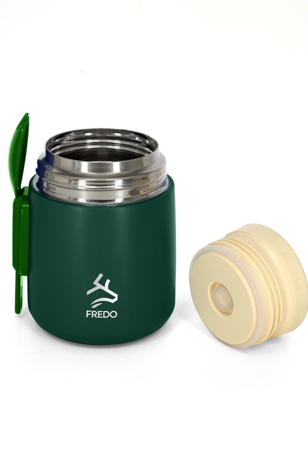 Duo Dine Bebek Koyu Yeşil Mama Kabı & Yemek Saklama Termosu, Mug - 8 Saat Sıcak, 12 Saat Soğuk Tutma 500 ml