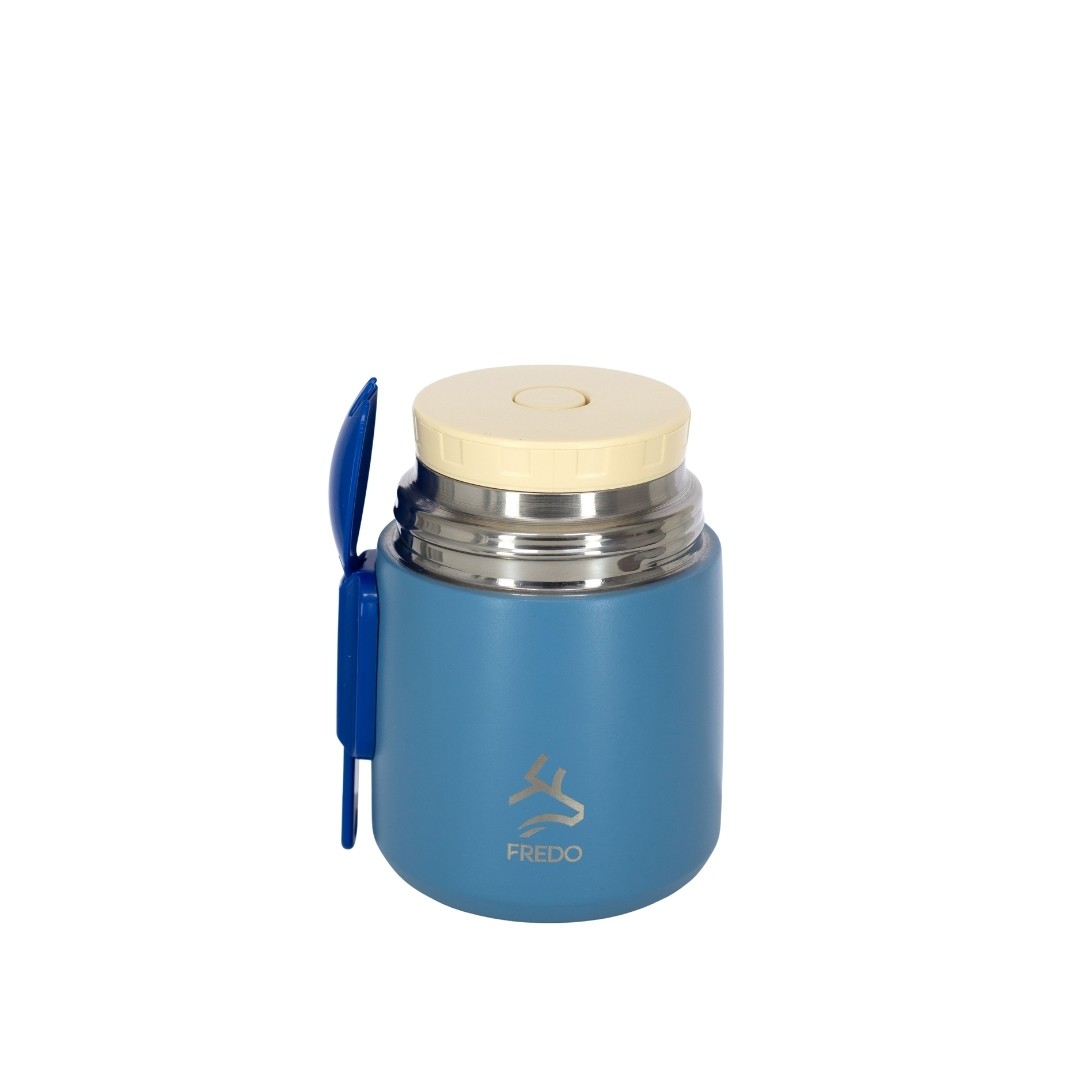 Duo Dine Bebek Mavi Mama Kabı & Yemek Saklama Termosu, Mug - 8 Saat Sıcak, 12 Saat Soğuk Tutma 500 ml