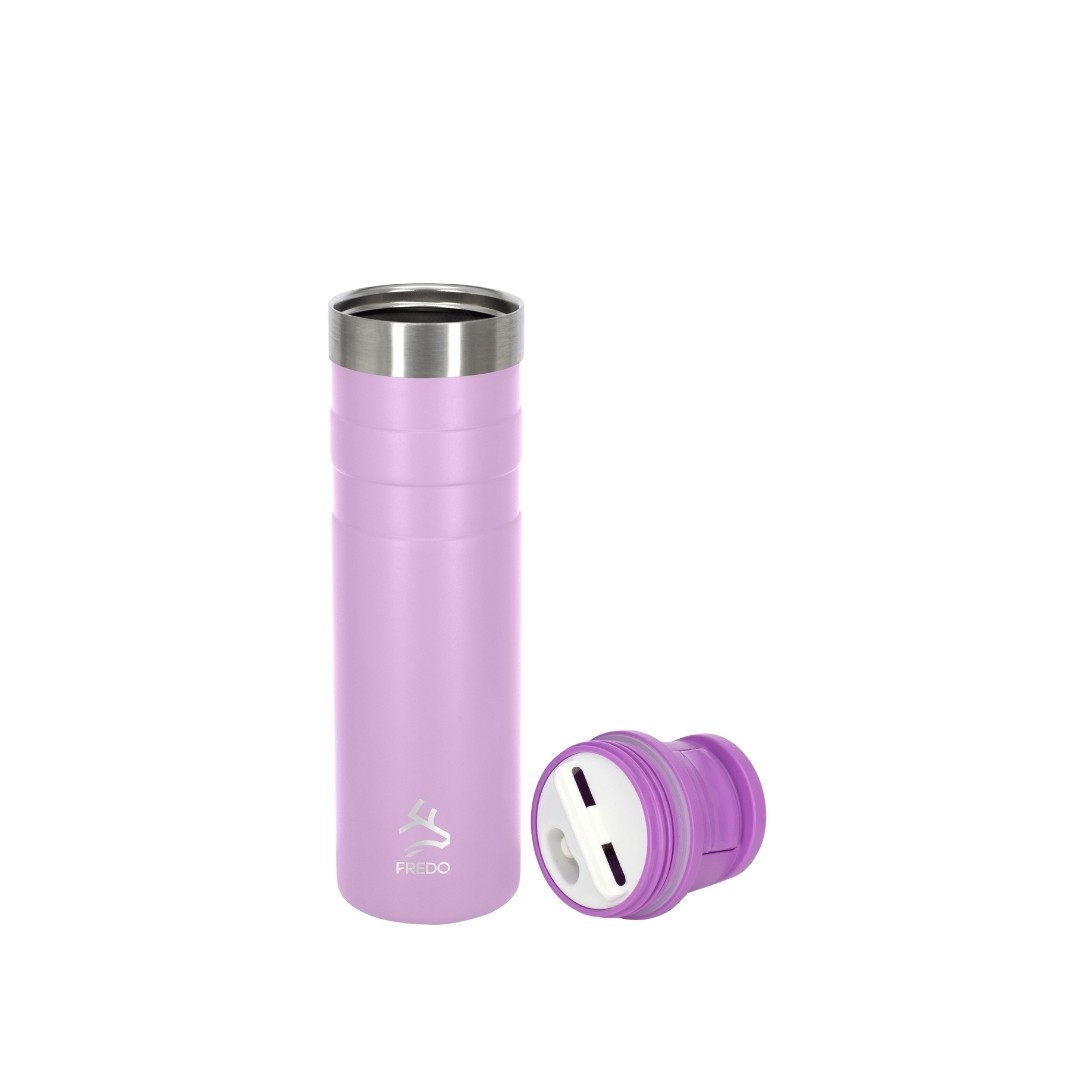 Comfort Therm Paslanmaz Çelik Lila Termos Bardak, Mug 600ml