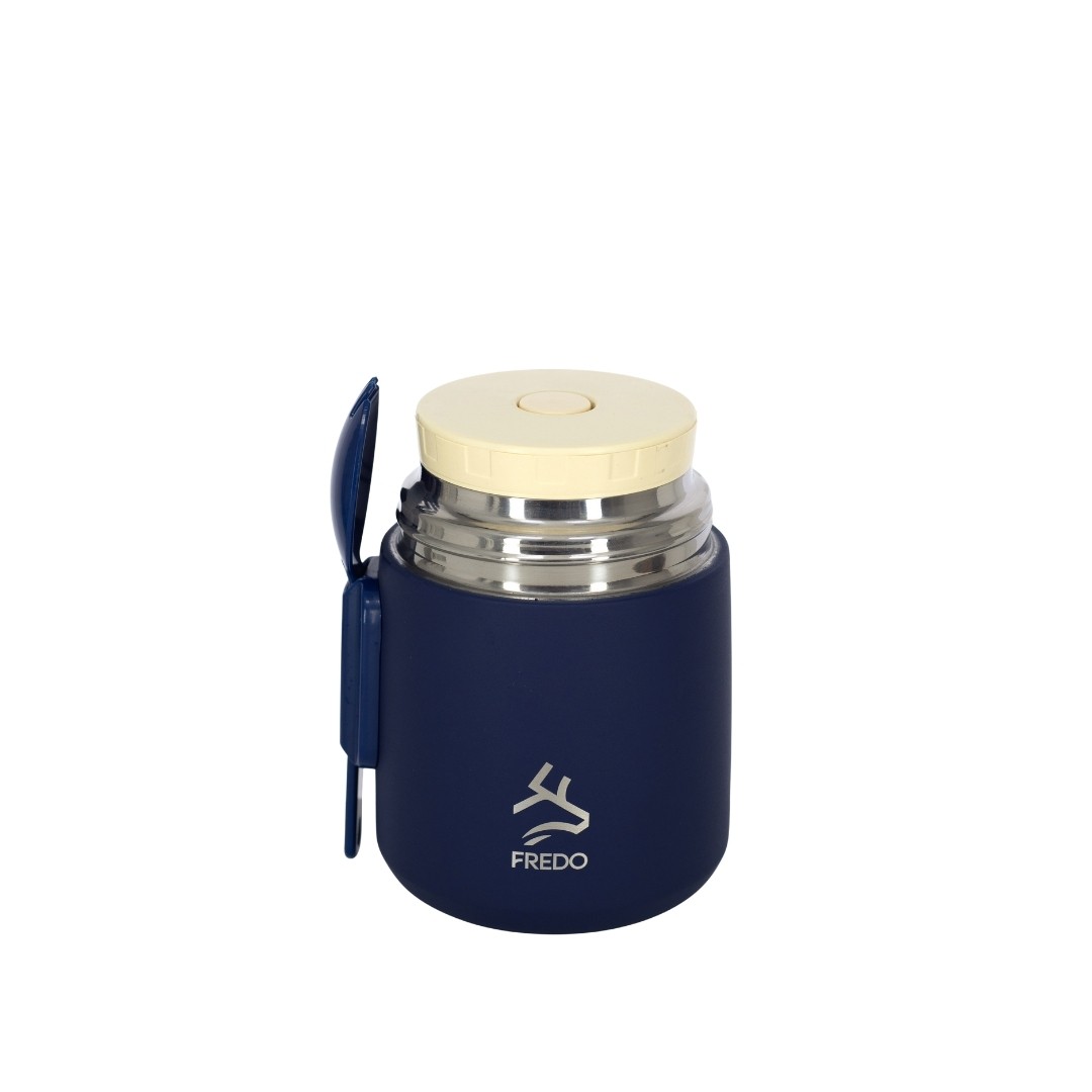 Duo Dine Bebek Lacivert Mama Kabı & Yemek Saklama Termosu, Mug - 8 Saat Sıcak, 12 Saat Soğuk Tutma 500 ml