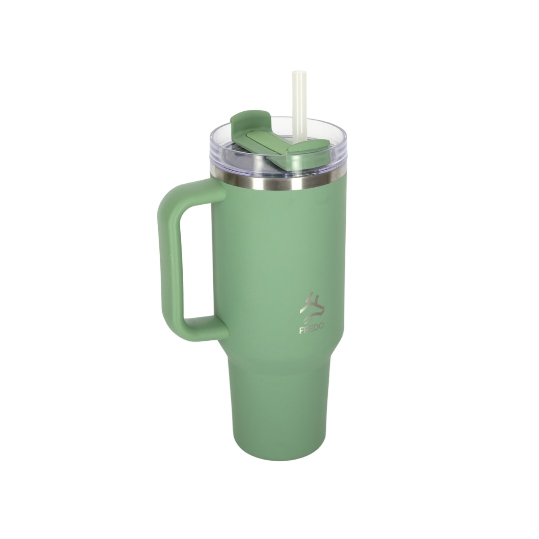 Sip Voyage Mint Yeşil Paslanmaz Çelik Pipetli Termos Bardak 900ml