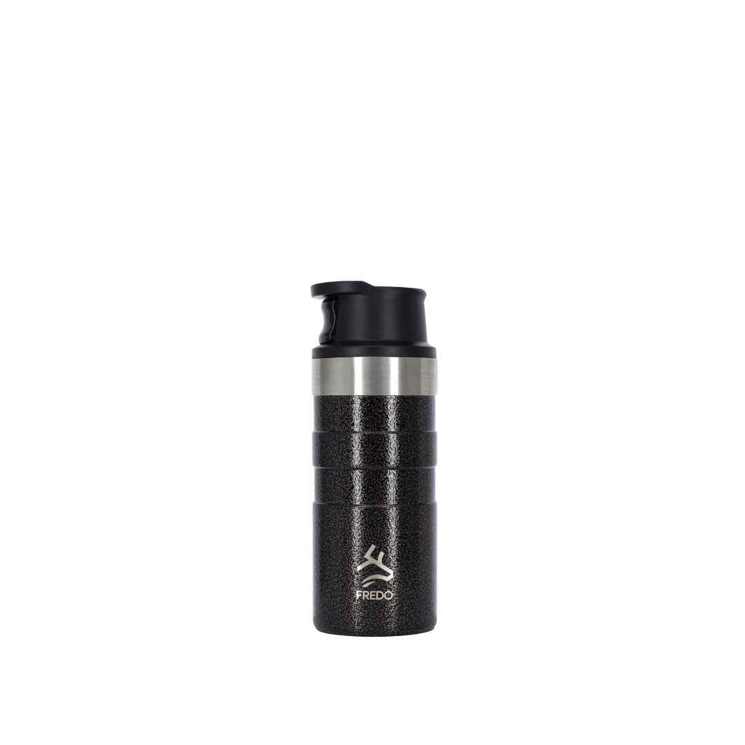 Comfort Therm Paslanmaz Çelik Benekli Siyah Termos Bardak, Mug 350ml