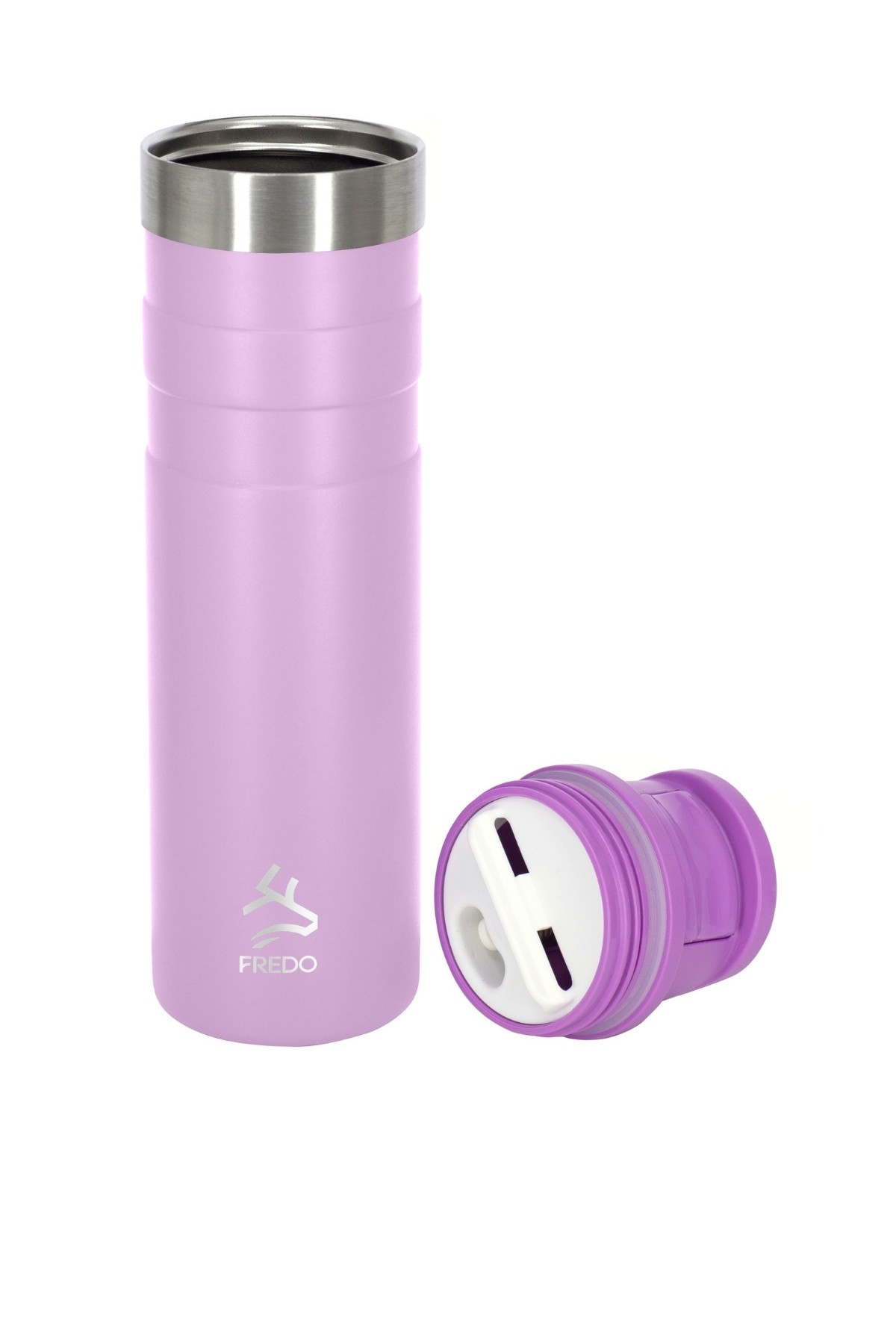 Comfort Therm Paslanmaz Çelik Lila Termos Bardak, Mug 600ml