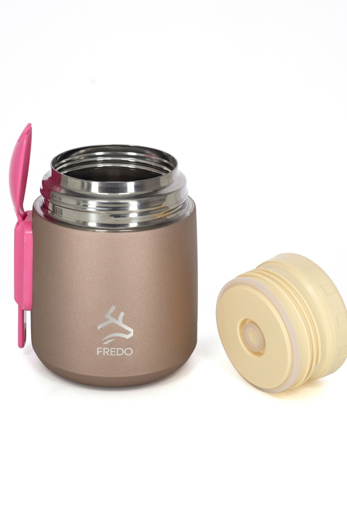 Duo Dine Bebek Rose Gold Mama Kabı & Yemek Saklama Termosu, Mug - 8 Saat Sıcak, 12 Saat Soğuk Tutma 500 ml