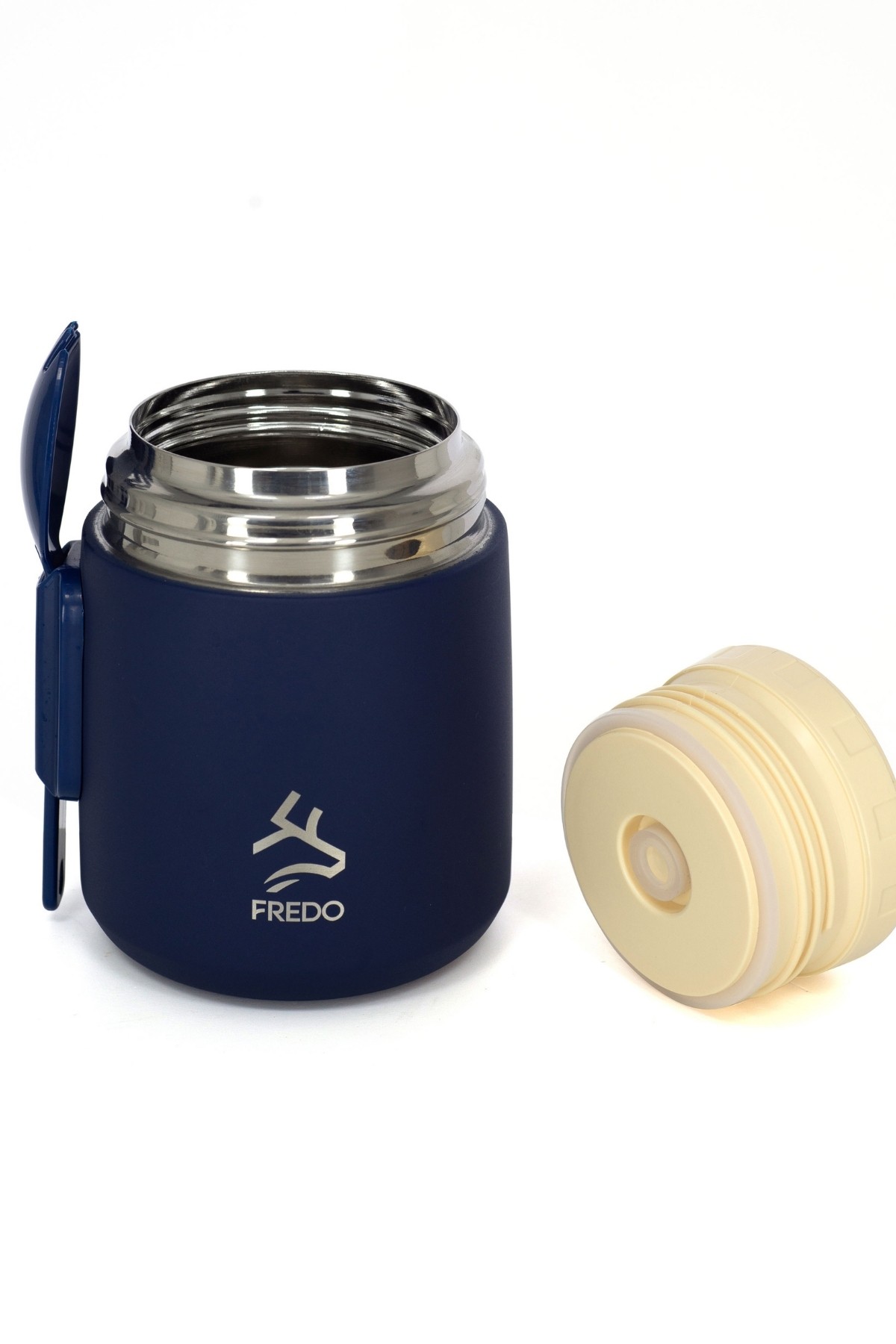 Duo Dine Bebek Lacivert Mama Kabı & Yemek Saklama Termosu, Mug - 8 Saat Sıcak, 12 Saat Soğuk Tutma 500 ml