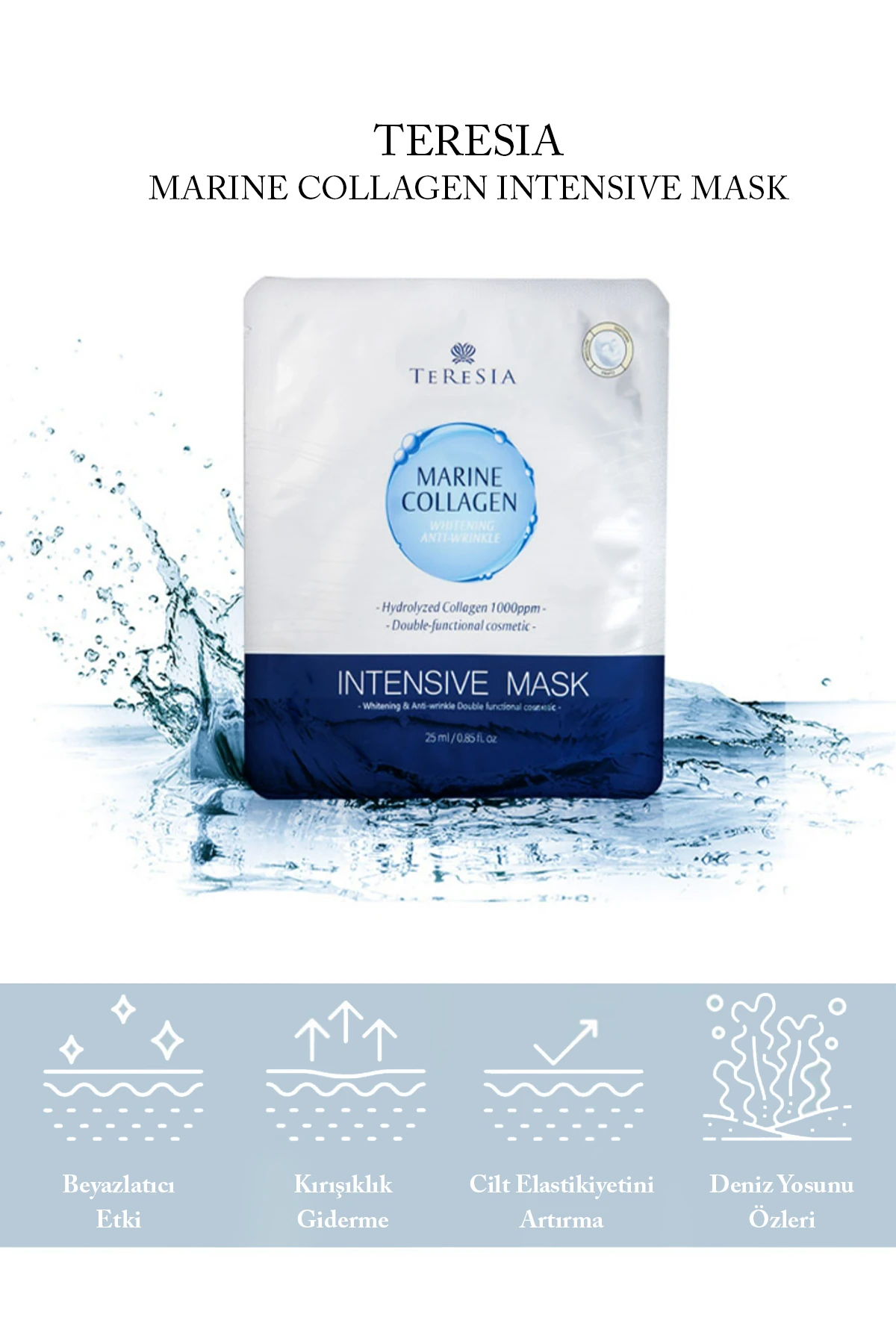 Teresia Marine Collagen Maske – Yoğun Nem, Sıkılaştırıcı Etki ve Parlak Cilt Bakım Maskesi