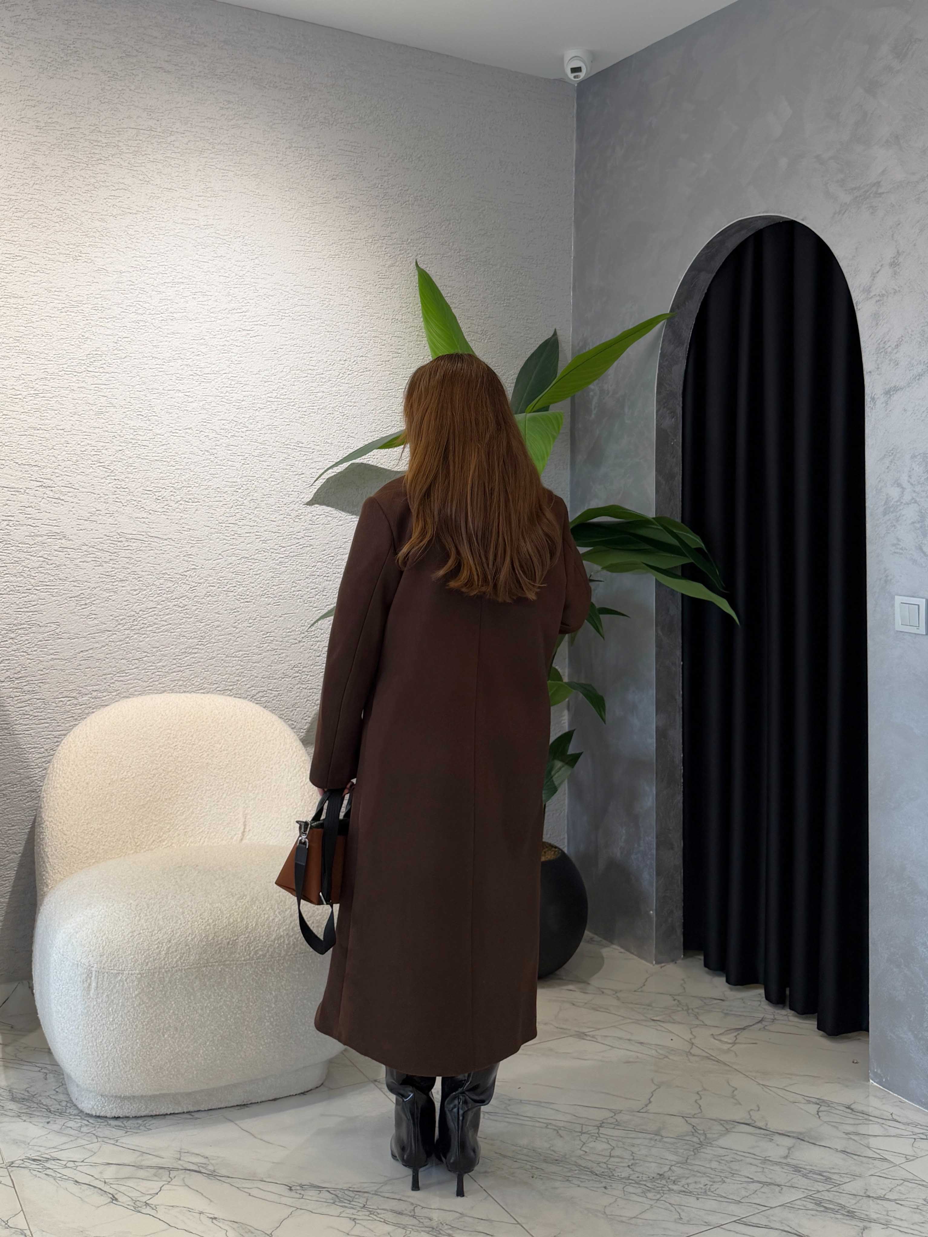 ZR Model Kruvaze Kaşe Kaban