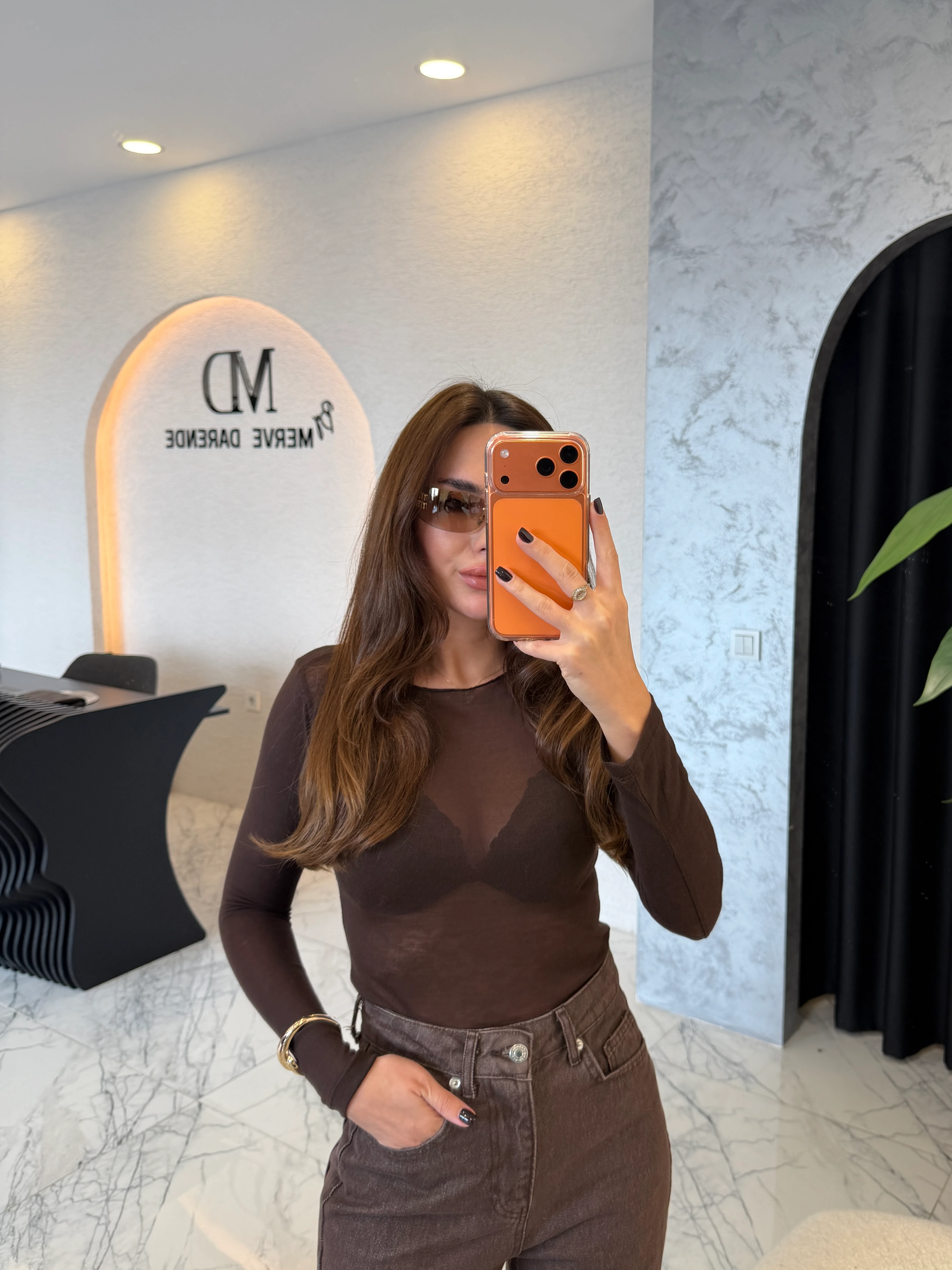 Kayık Yaka Transparan Body