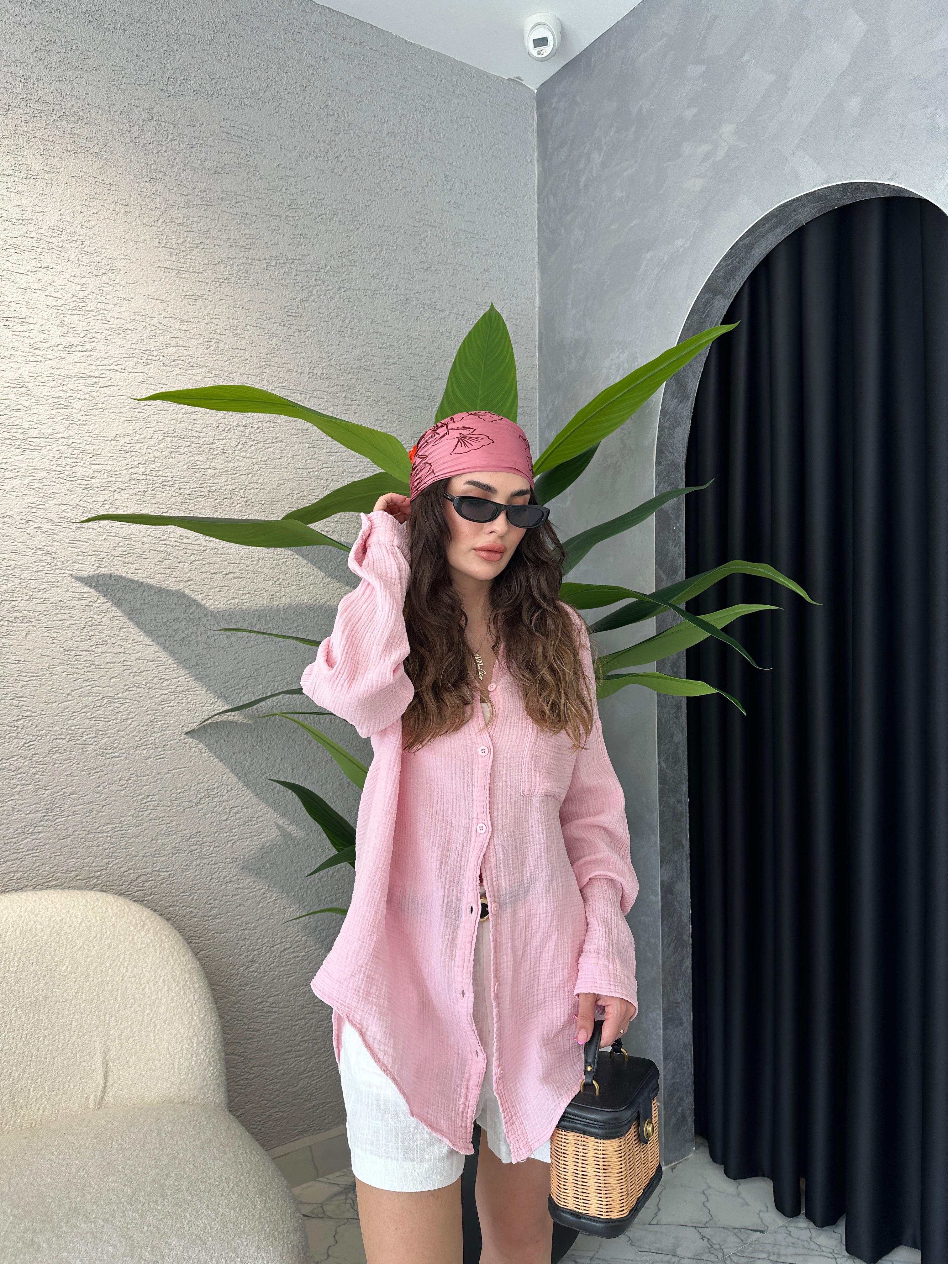 Müslin Kumaş Oversize Gömlek