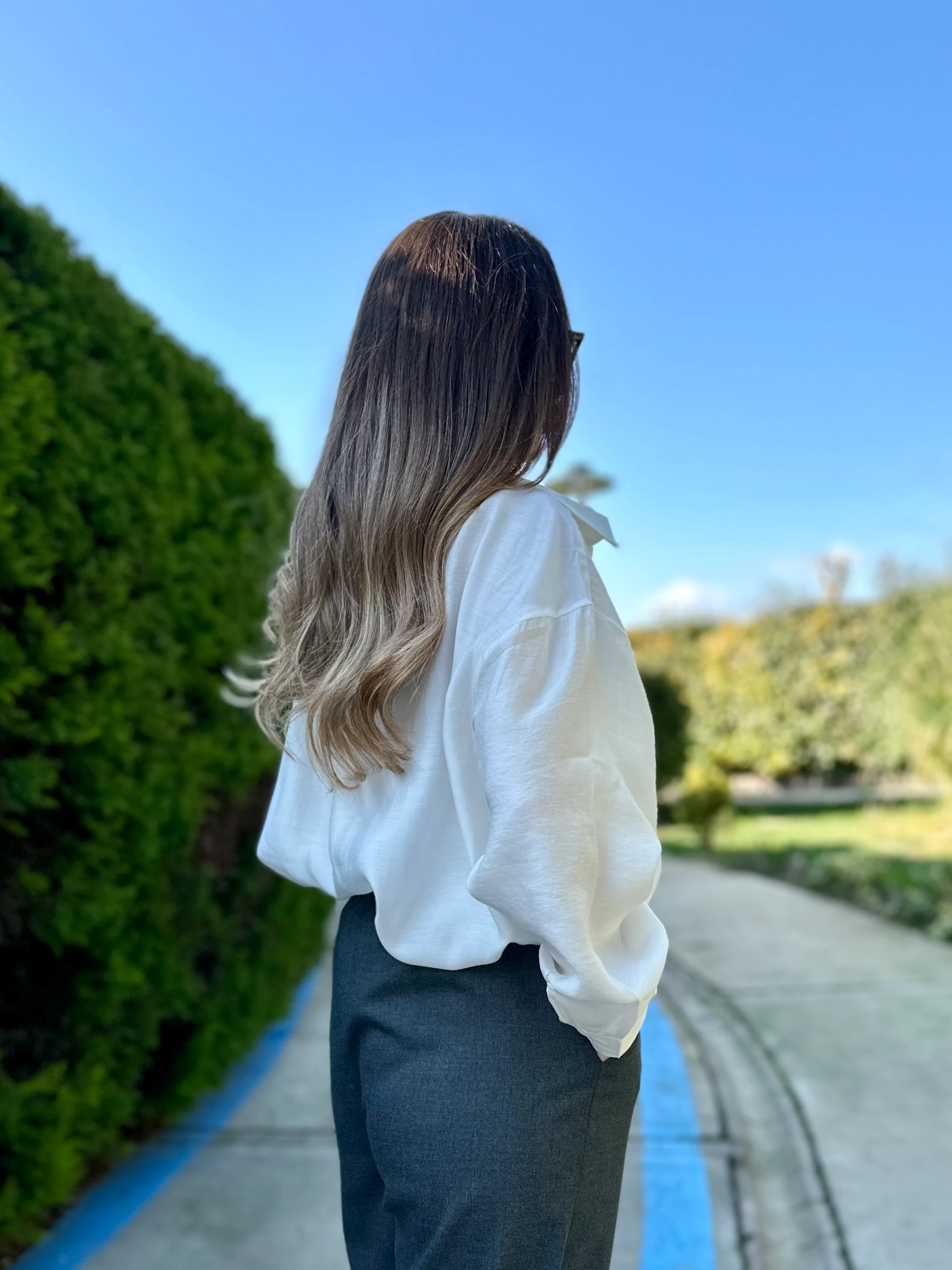 Ekru Düşük Omuz Modal Gömlek