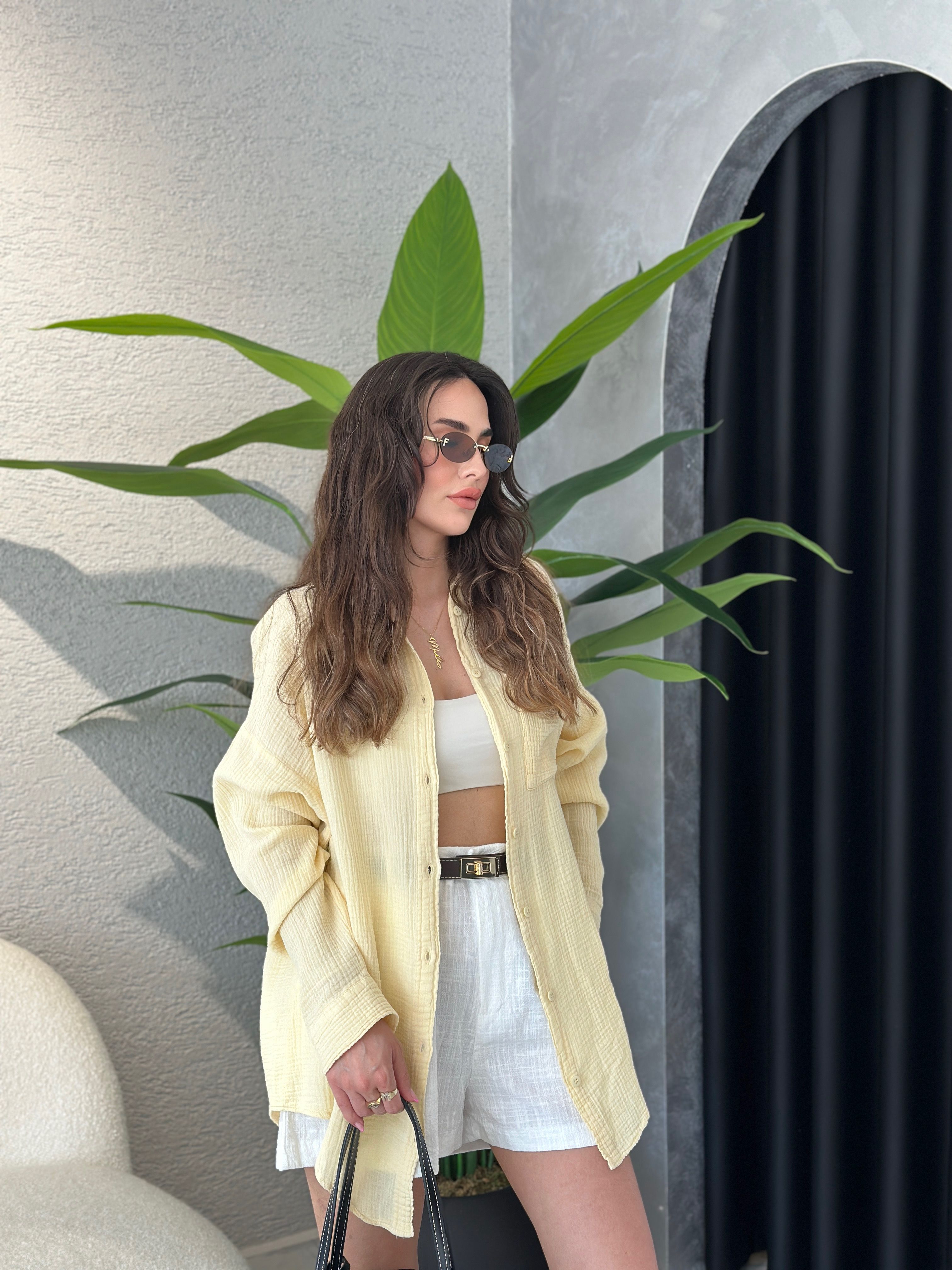 Müslin Kumaş Oversize Gömlek