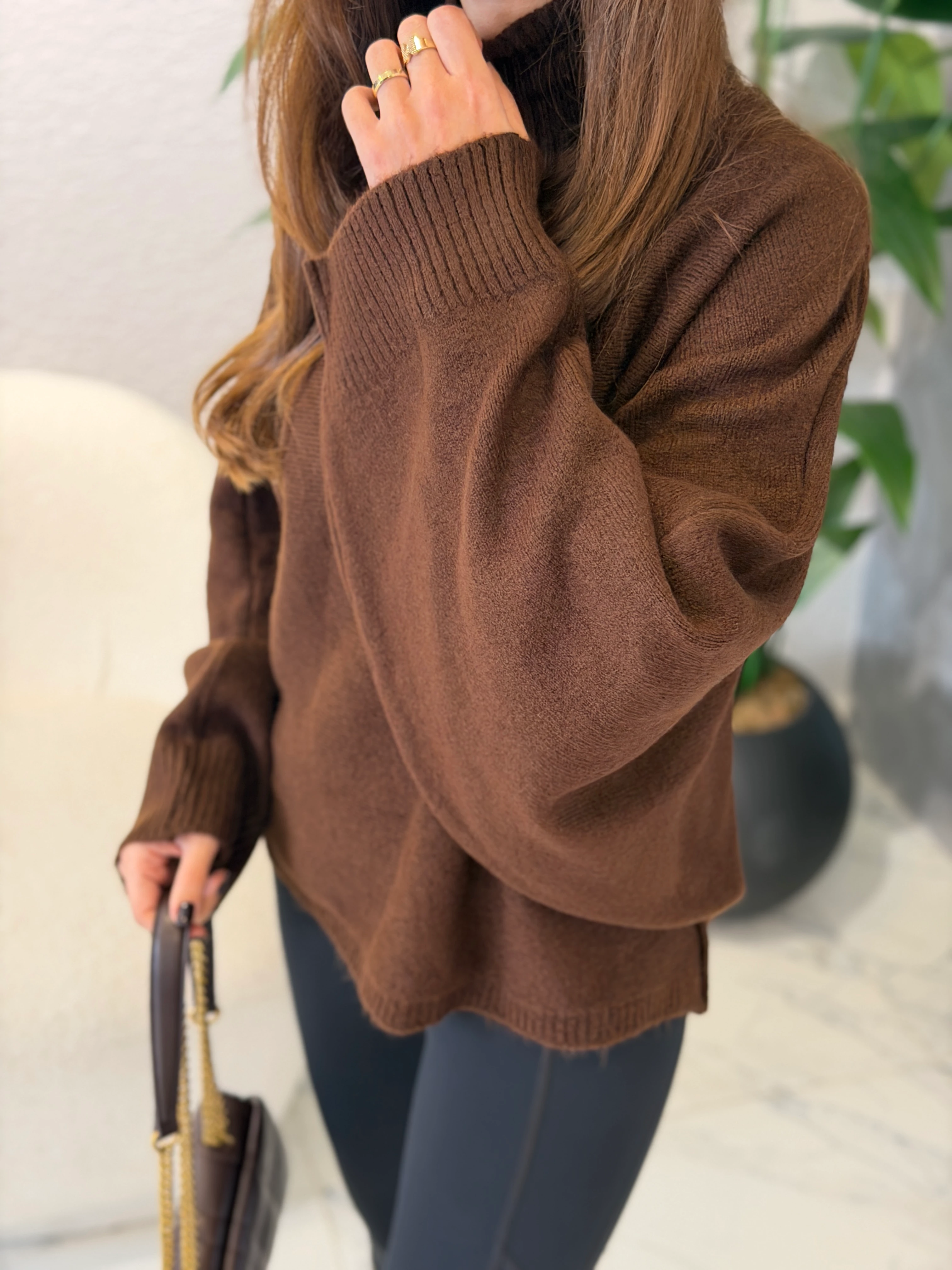 ZR Model Yarasa Kol Soft Touch Boğazlı Kazak