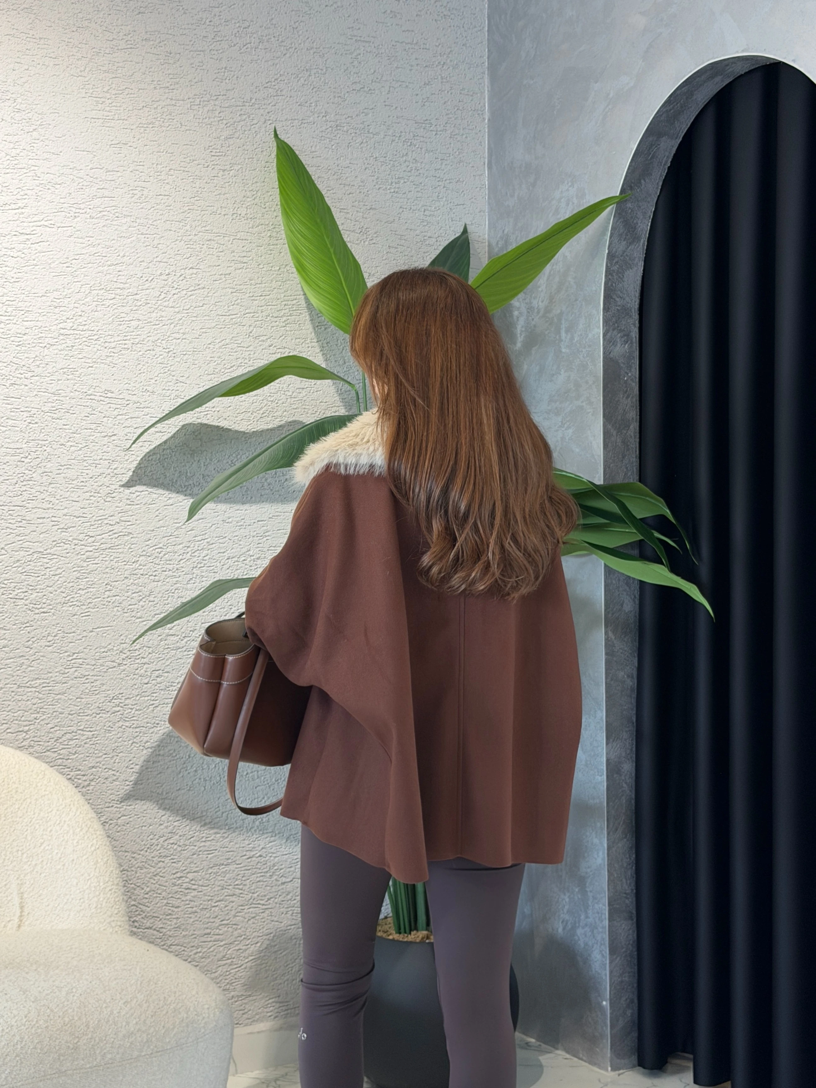 ZR Model Çıkarılabilir Kürk Detaylı Kaşe Ceket