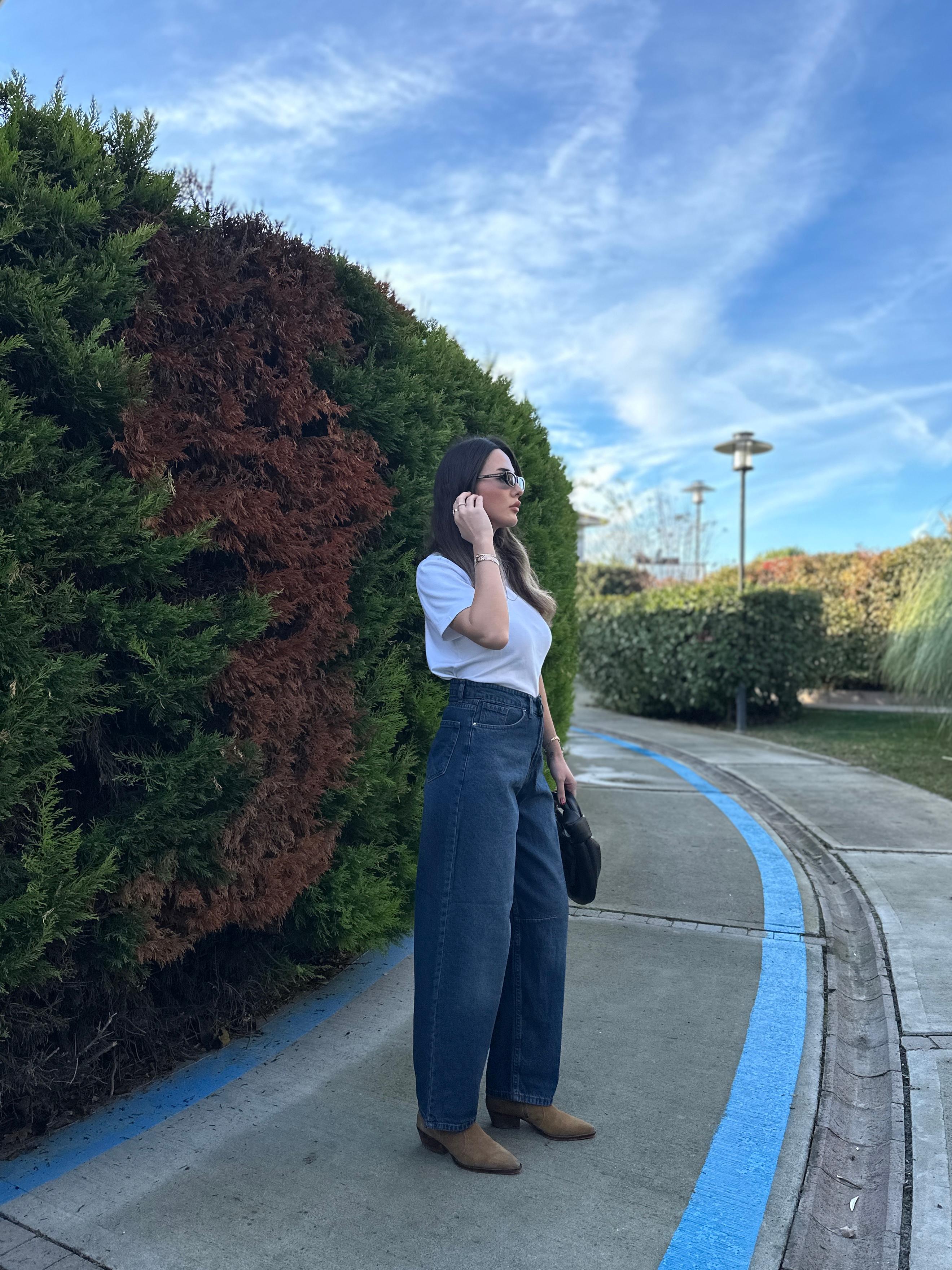 Taşlaşmış İndigo Mavisi Balon Jean