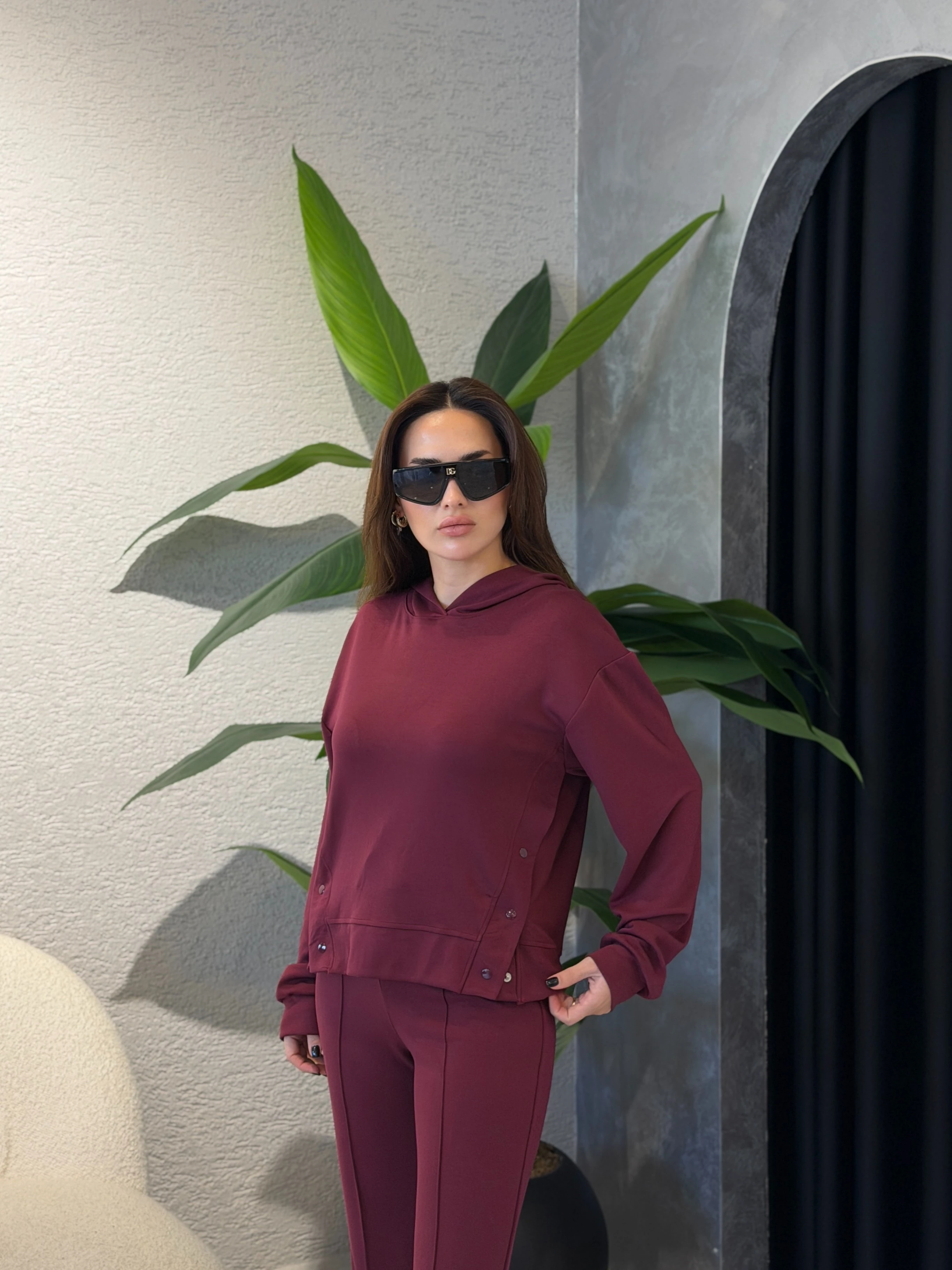 Kapüşonlu Çıtçıt Detay Modal Takım