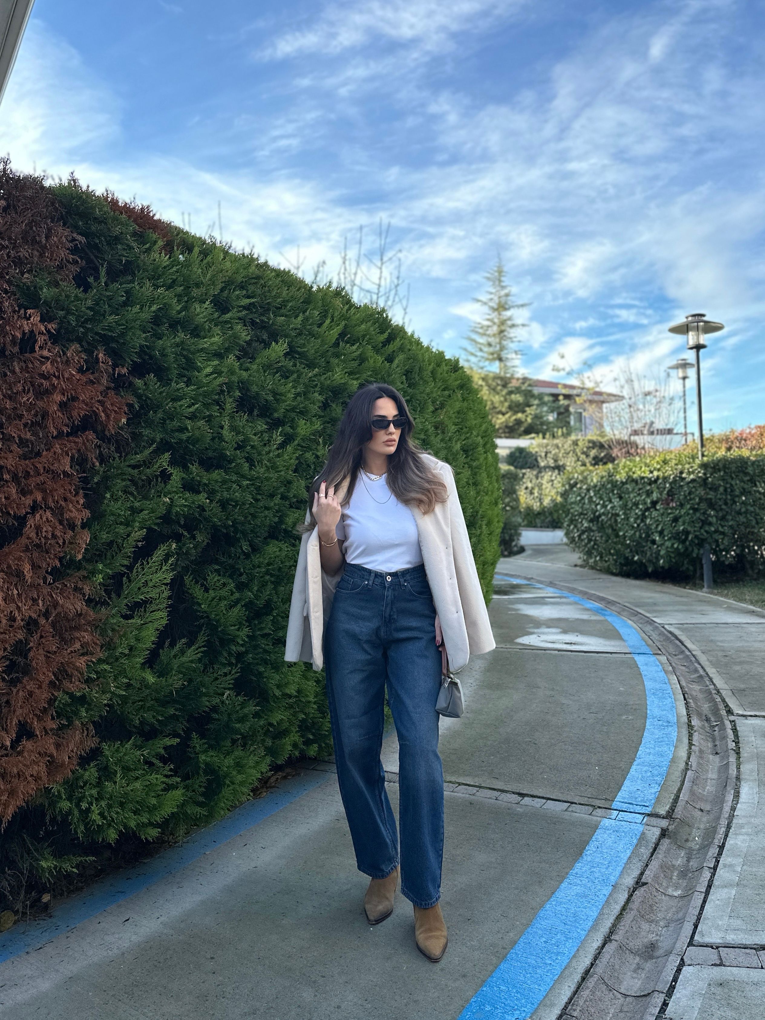 Taşlaşmış İndigo Mavisi Balon Jean