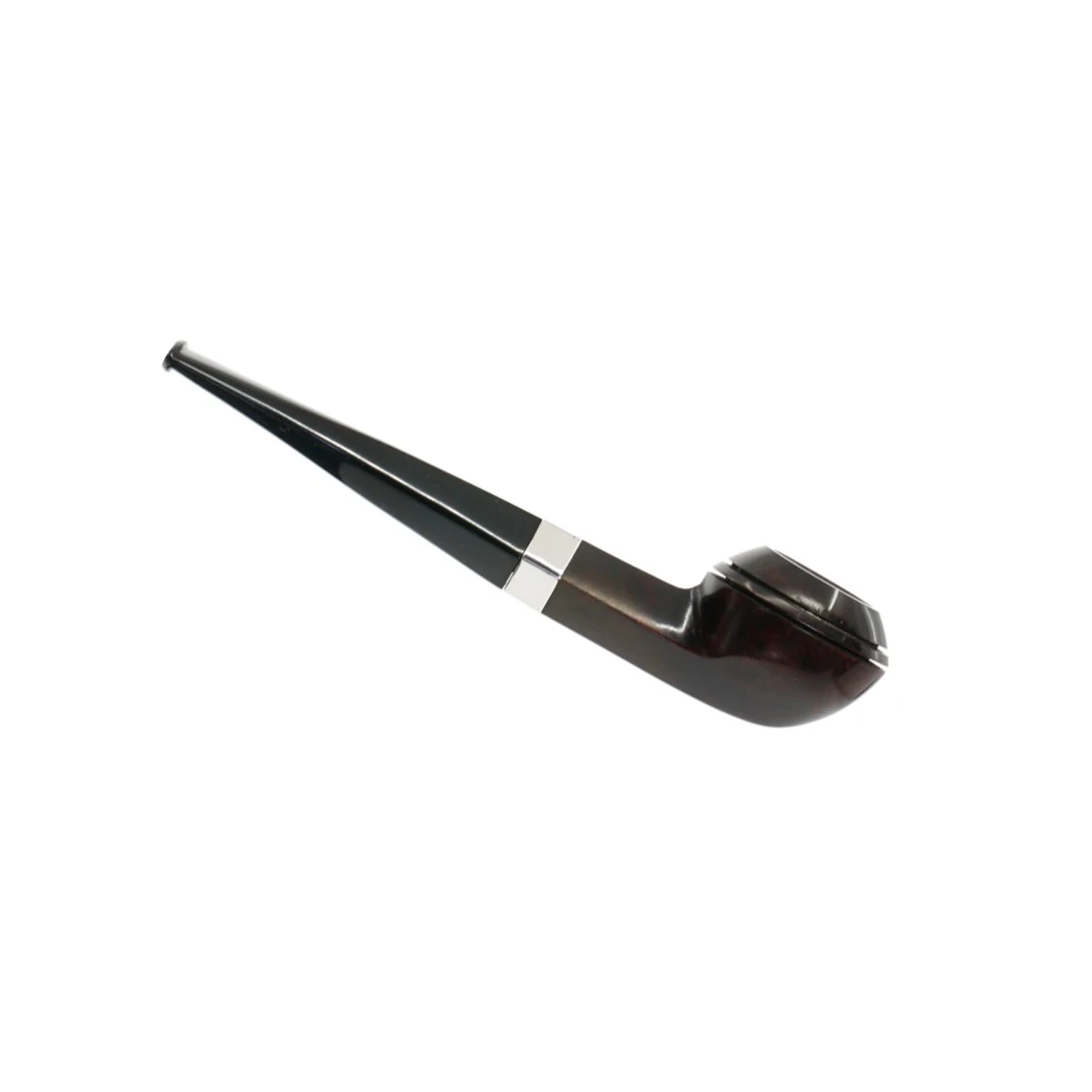 Peterson Junior Heritage Silver Mounted Straight Bulldog Filtresiz Vulcanite Saplı Pipo 206250