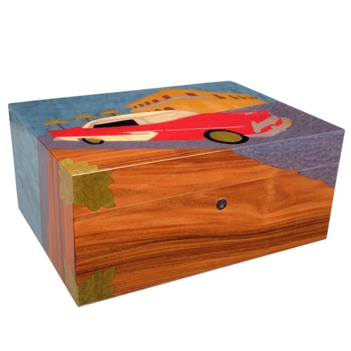 Gentili Emilio Desenli Ahşap Kaplama Humidor 373047