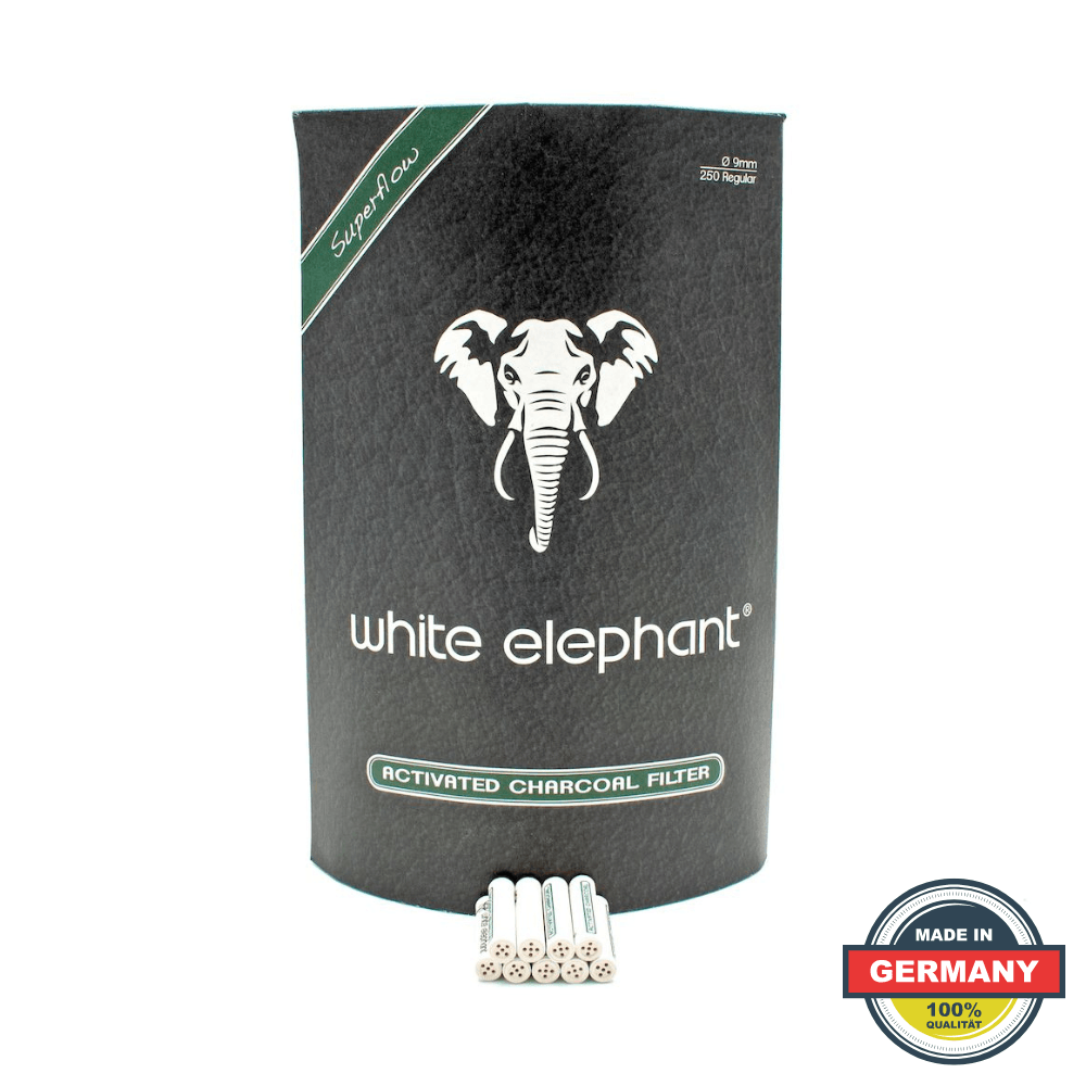 White Elephant 9mm Kömürlü Pipo Filtresi 250li Paket 352475