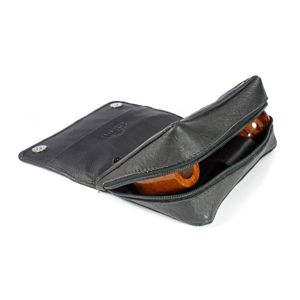 Rattray's Black Knight Combo Pouch 2 Siyah Deri Pipo Çantası 114530