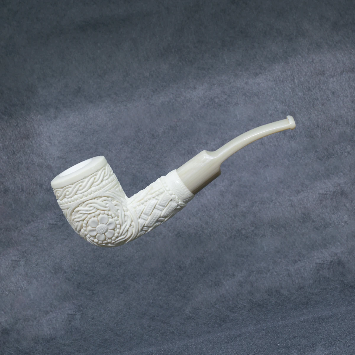 Yunar Zanera 9mm. Filtreli Akrilik Saplı Lületaşı Pipo 12016M