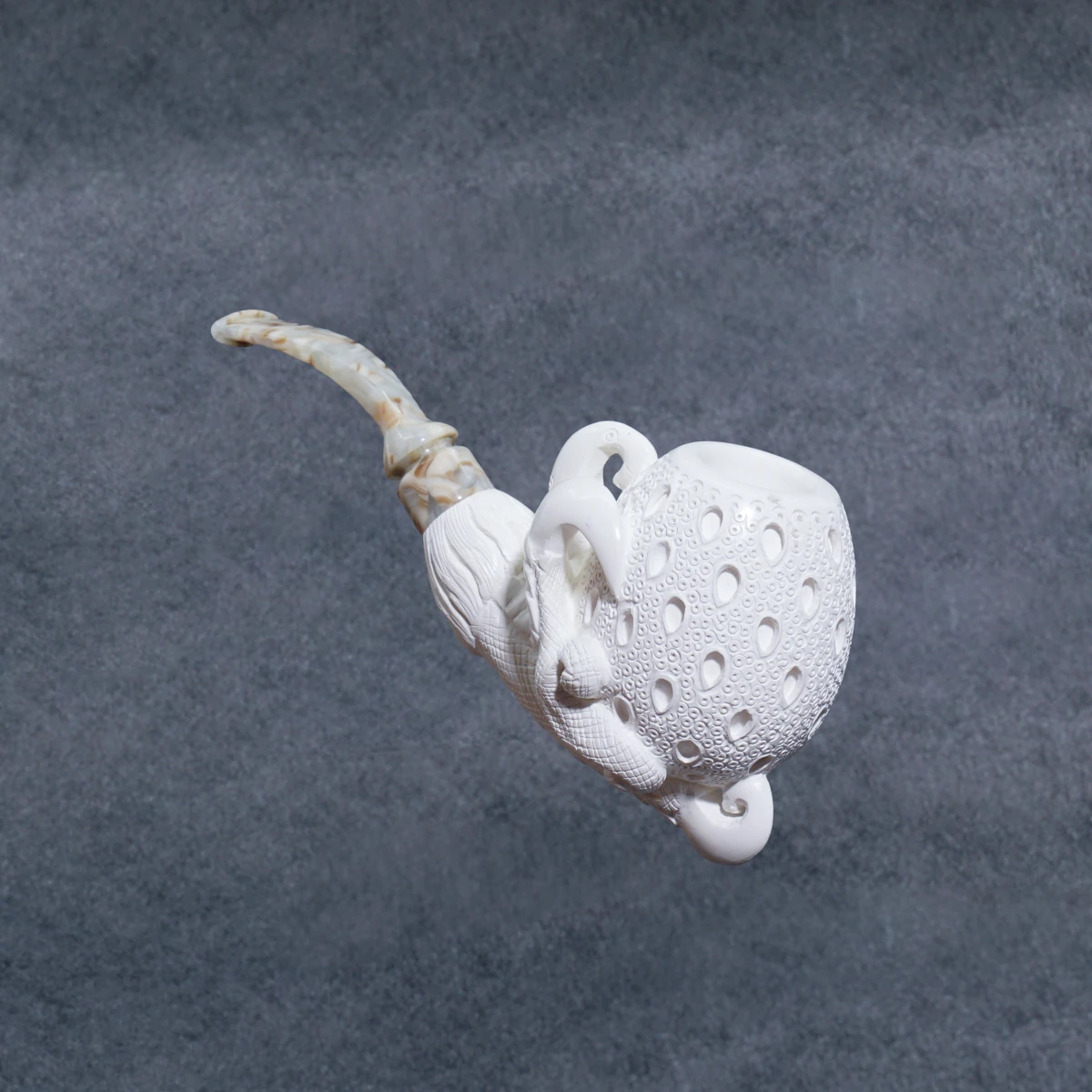 Yunar Asvorel 9mm. Filtreli Akrilik Saplı Lületaşı Pipo 14001M