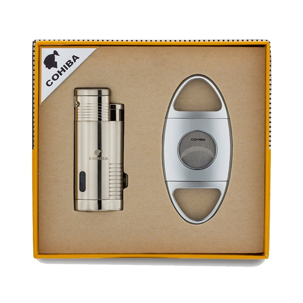 Cohiba Metal Silver Puro
  Seti  3 Torch Çakmak + 58 Ring
  Kesici  5612AT