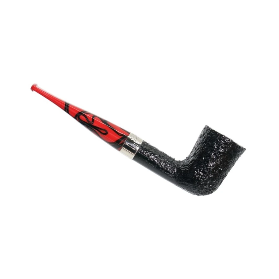 Peterson Dracula Sandblasted 120 9mm. Filtreli Akrilik Saplı Pipo 206002