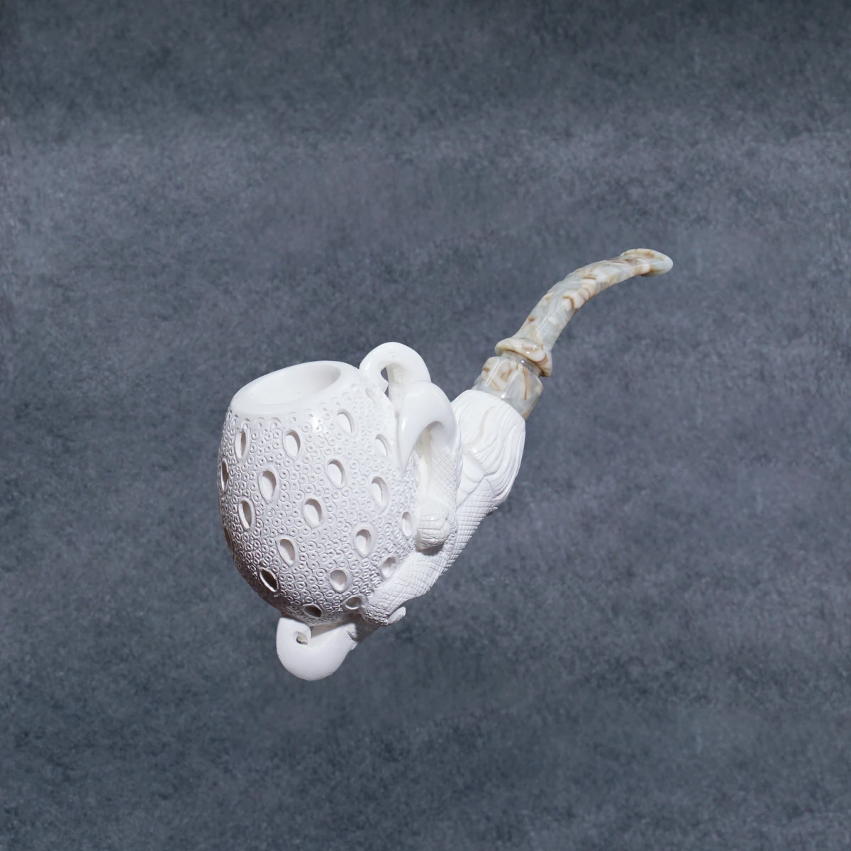 Yunar Asvorel 9mm. Filtreli Akrilik Saplı Lületaşı Pipo 14001M