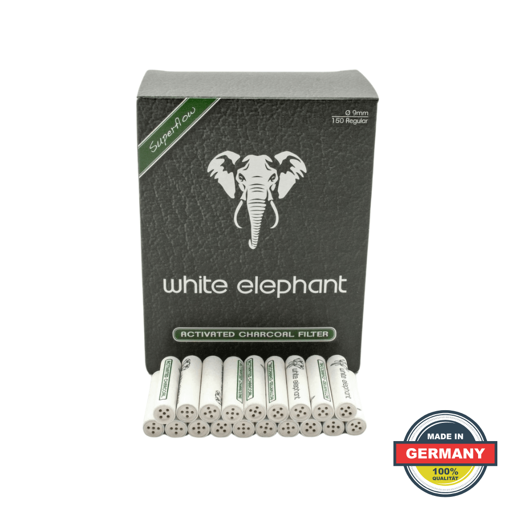 White Elephant 9mm Kömürlü Pipo Filtresi 150li Paket 352470