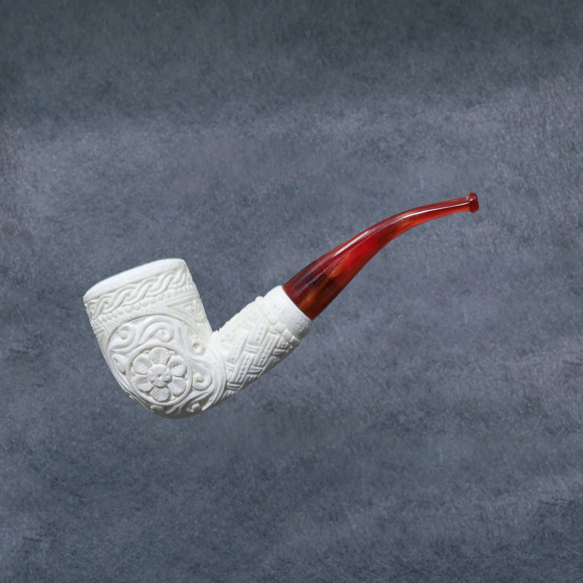 Yunar Zanera 9mm. Filtreli Akrilik Saplı Lületaşı Pipo 12004M