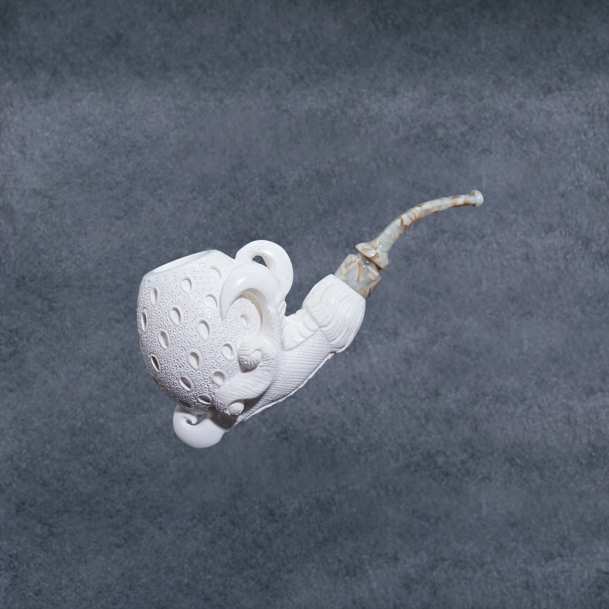 Yunar Asvorel 9mm. Filtreli Akrilik Saplı Lületaşı Pipo 14001M