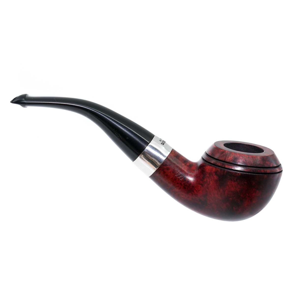 Peterson Sterling Silver Smooth 999 Filtresiz Ebonit Saplı Pipo 205364