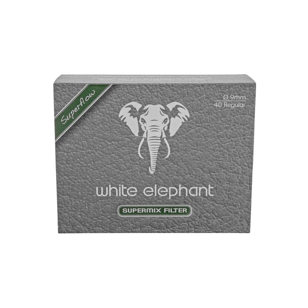 White Elephant 9mm Kömür/Lüle
  Taşı Pipo Filtresi  40 Adet  352455