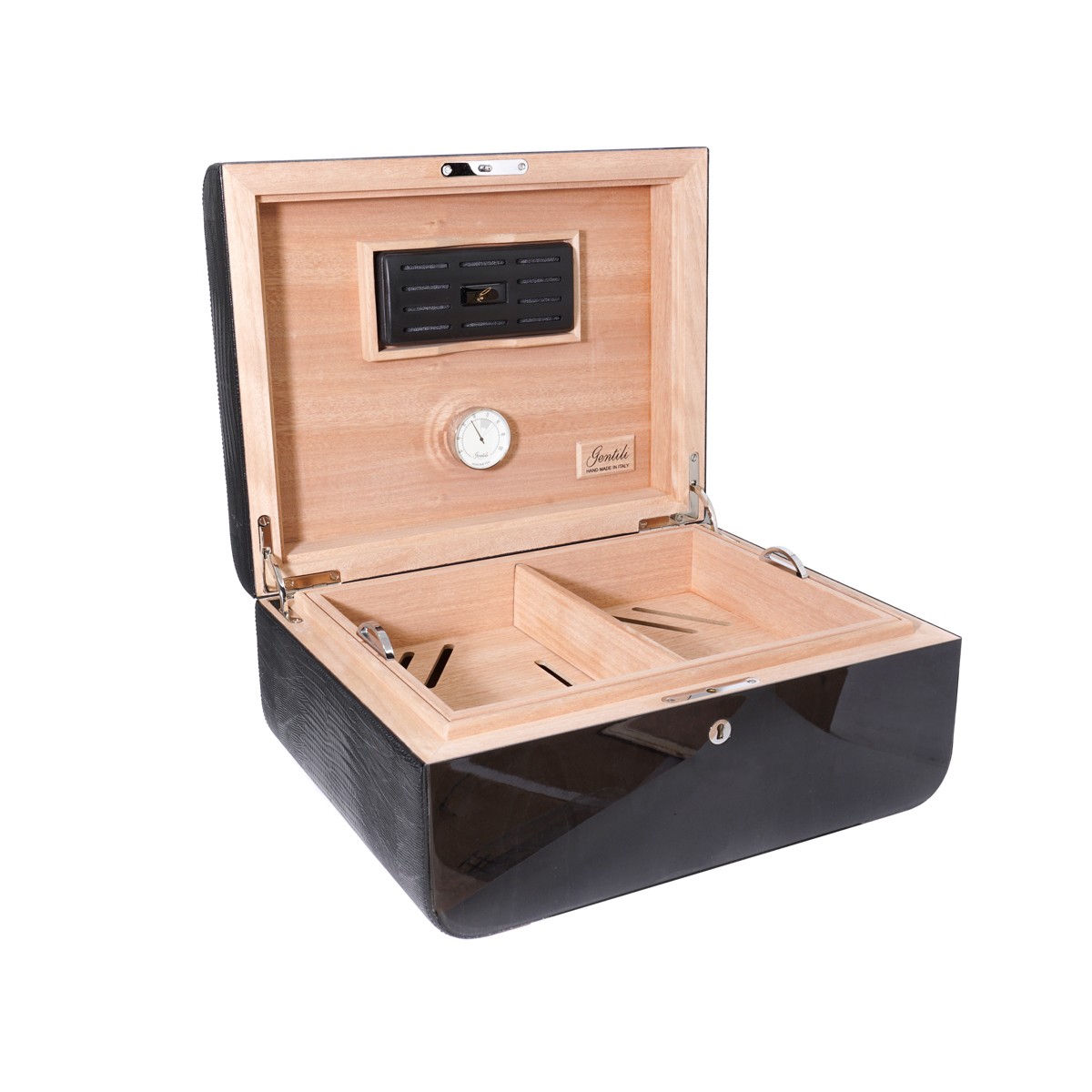 Gentili Emilio Siyah Deri +
  Lake Kaplama Humidor 373010