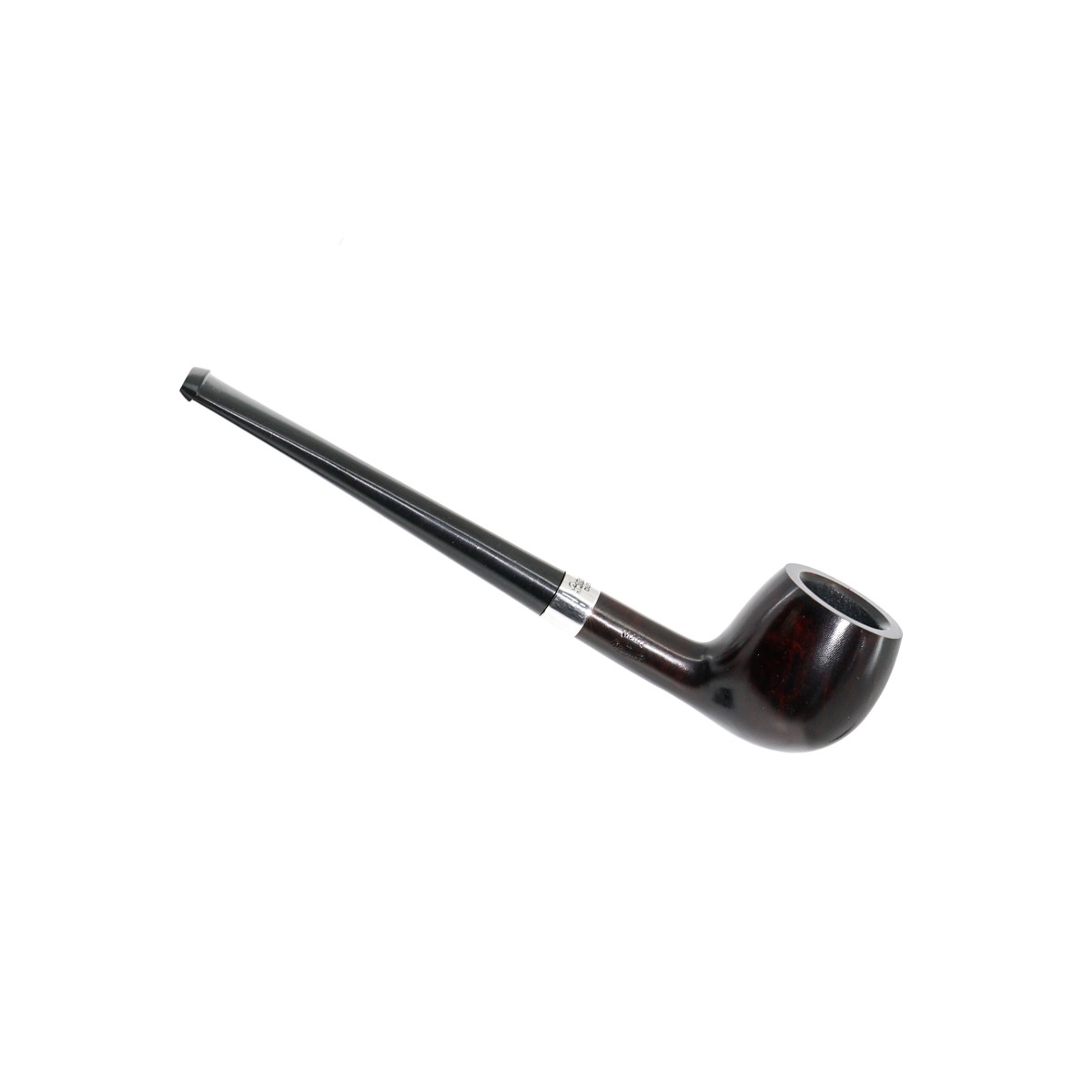 Peterson Junior Heritage Silver Mounted Straight Apple Filtresiz Vulcanite Saplı Pipo 205938