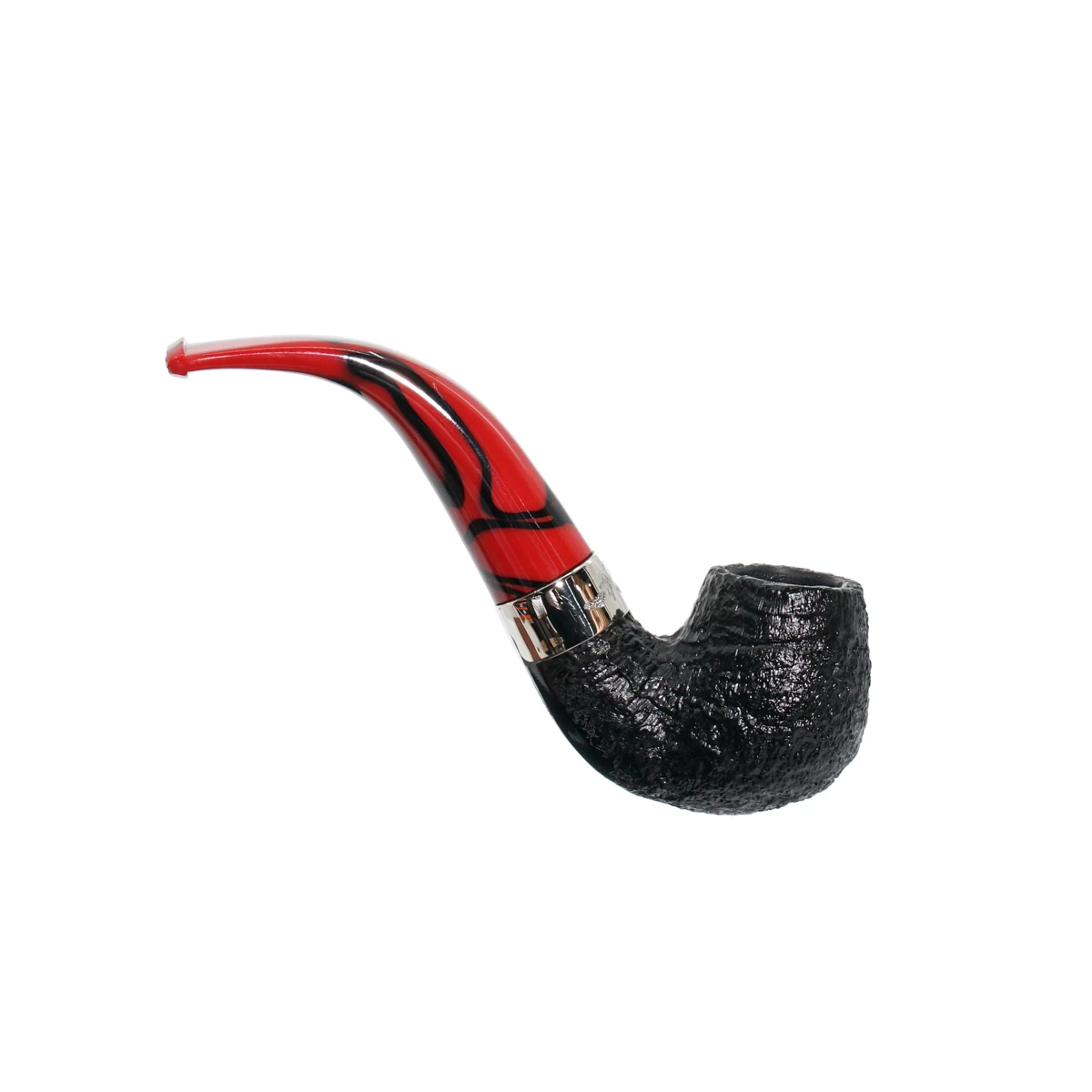 Peterson Dracula Sandblasted 230 9mm. Filtreli Akrilik Saplı Pipo 206005