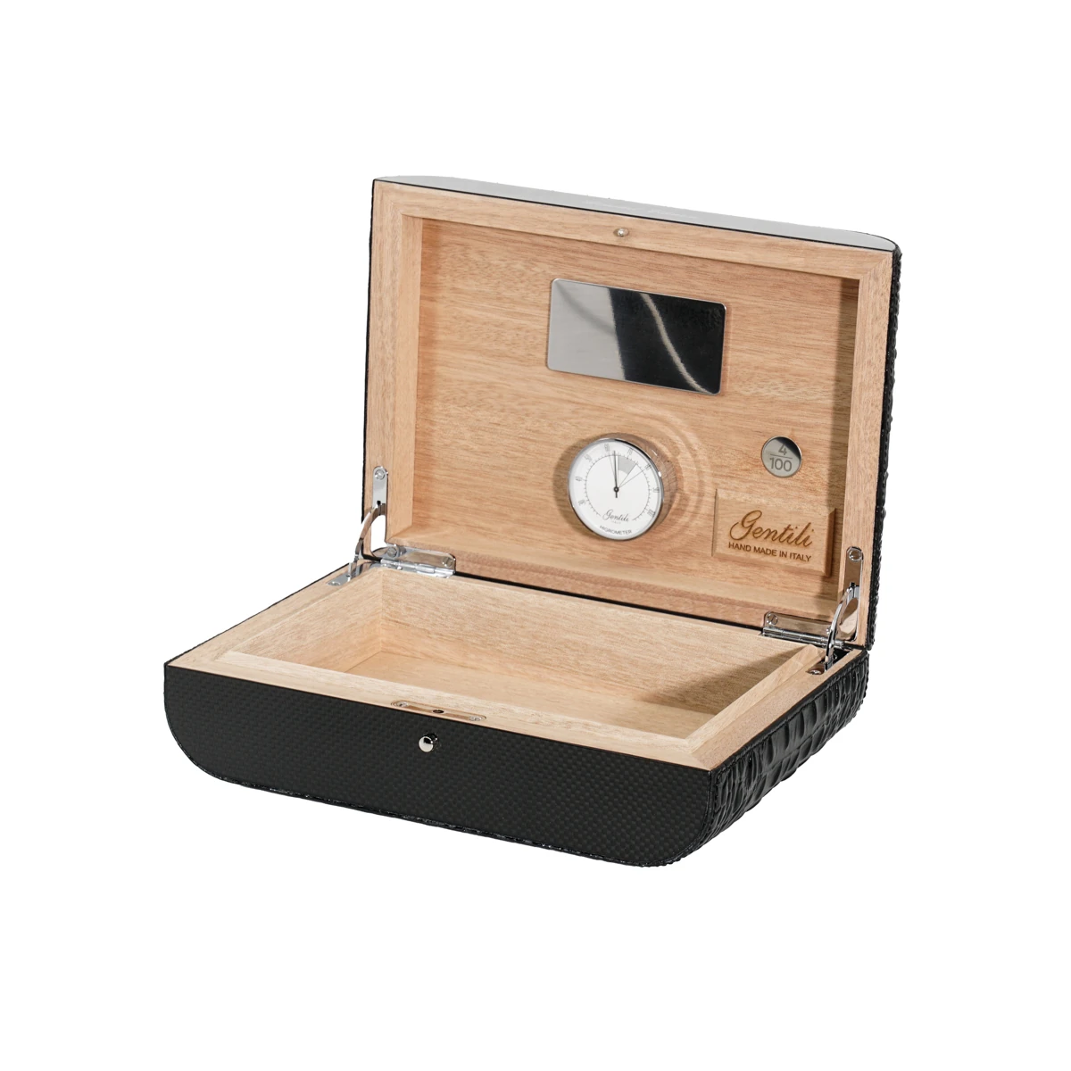 Gentili Emilio Siyah Karbon, Timsah Derisi Humidor 373053